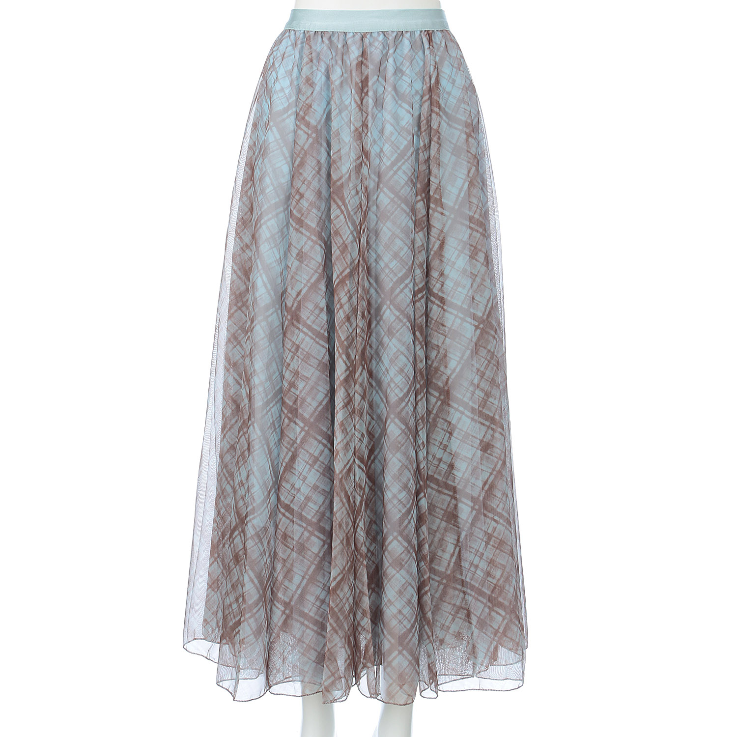 VERITE ニュアンスチェックフレアスカート - 画像3