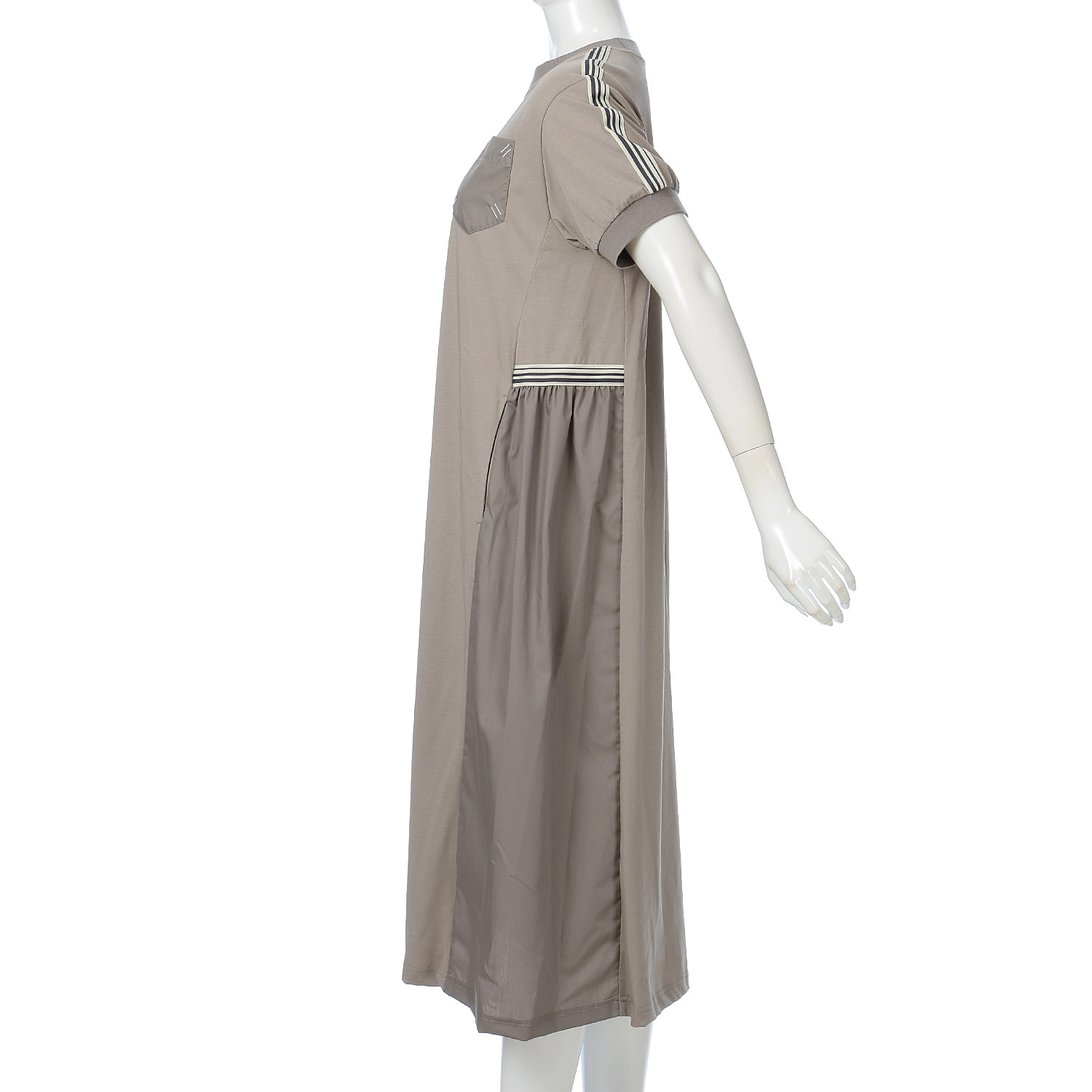 ラインテープ＆ポケットステッチアクセントワンピース - 画像2