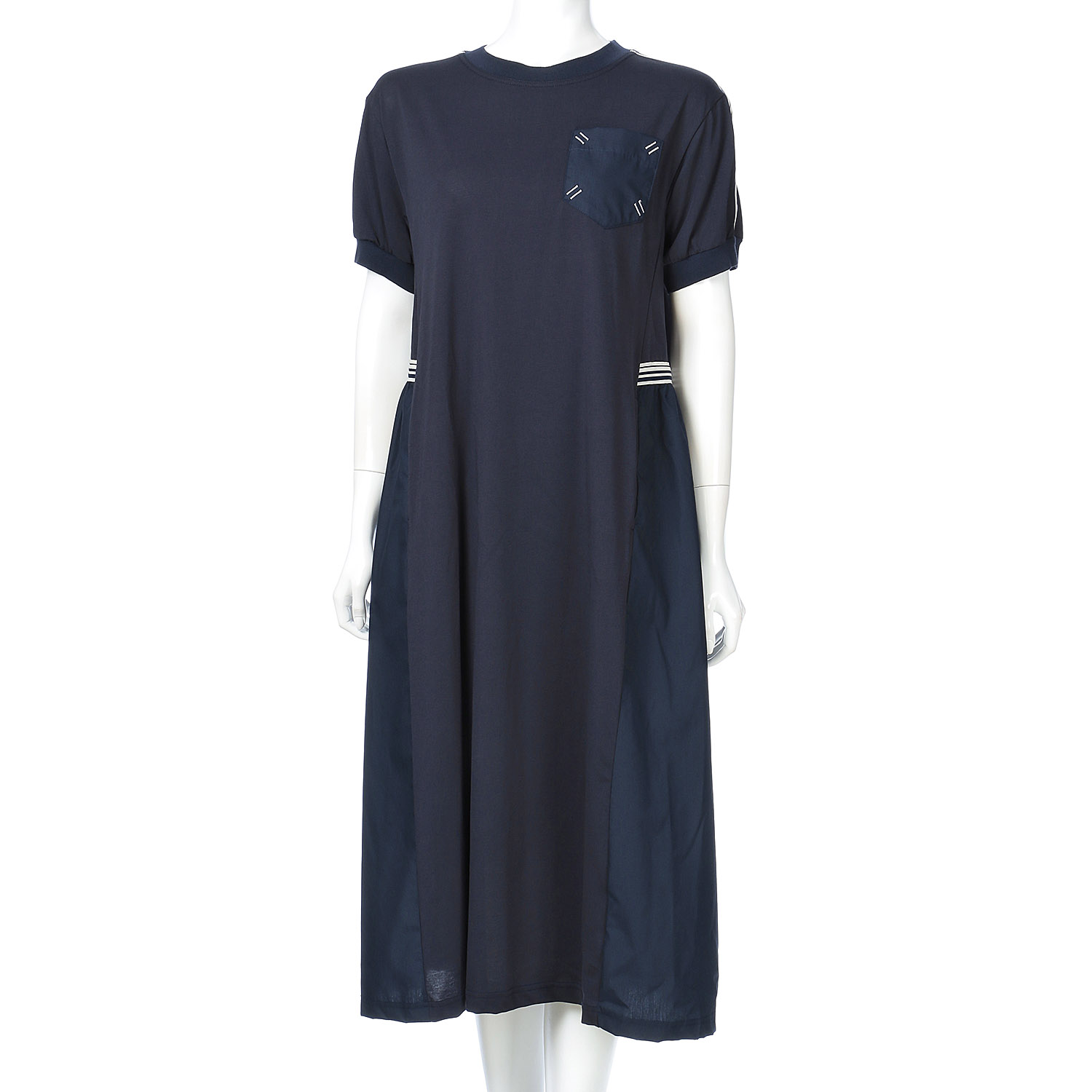 ラインテープ＆ポケットステッチアクセントワンピース - 画像6