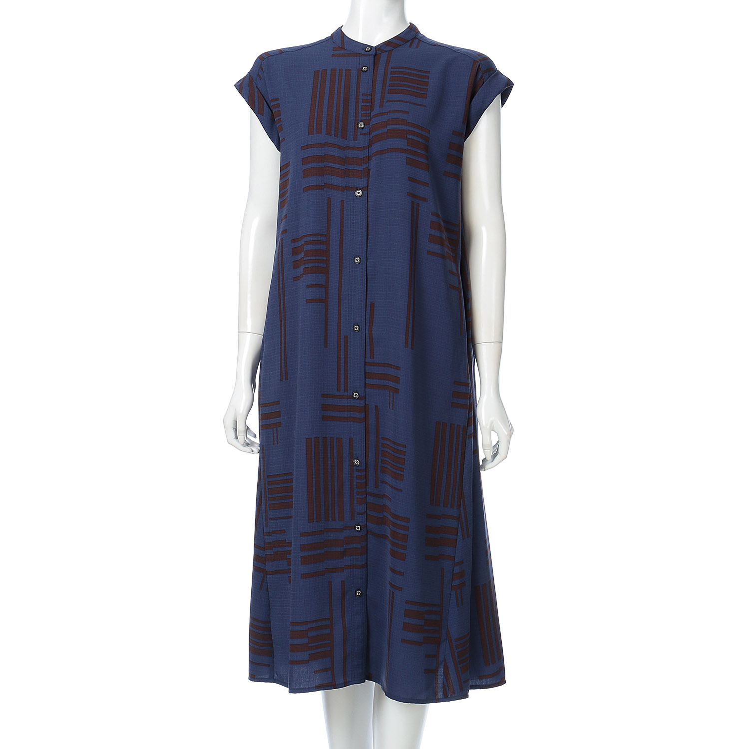 ジオメトリックプリントワンピース