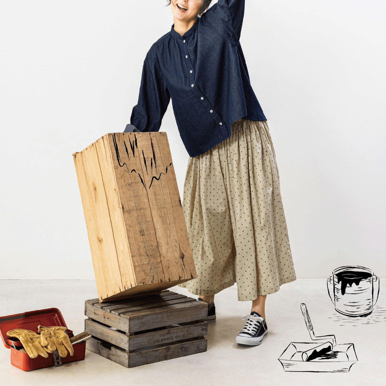 【3月中旬頃入荷予定】Northern Truck ワイドギャザーパンツ - 画像10