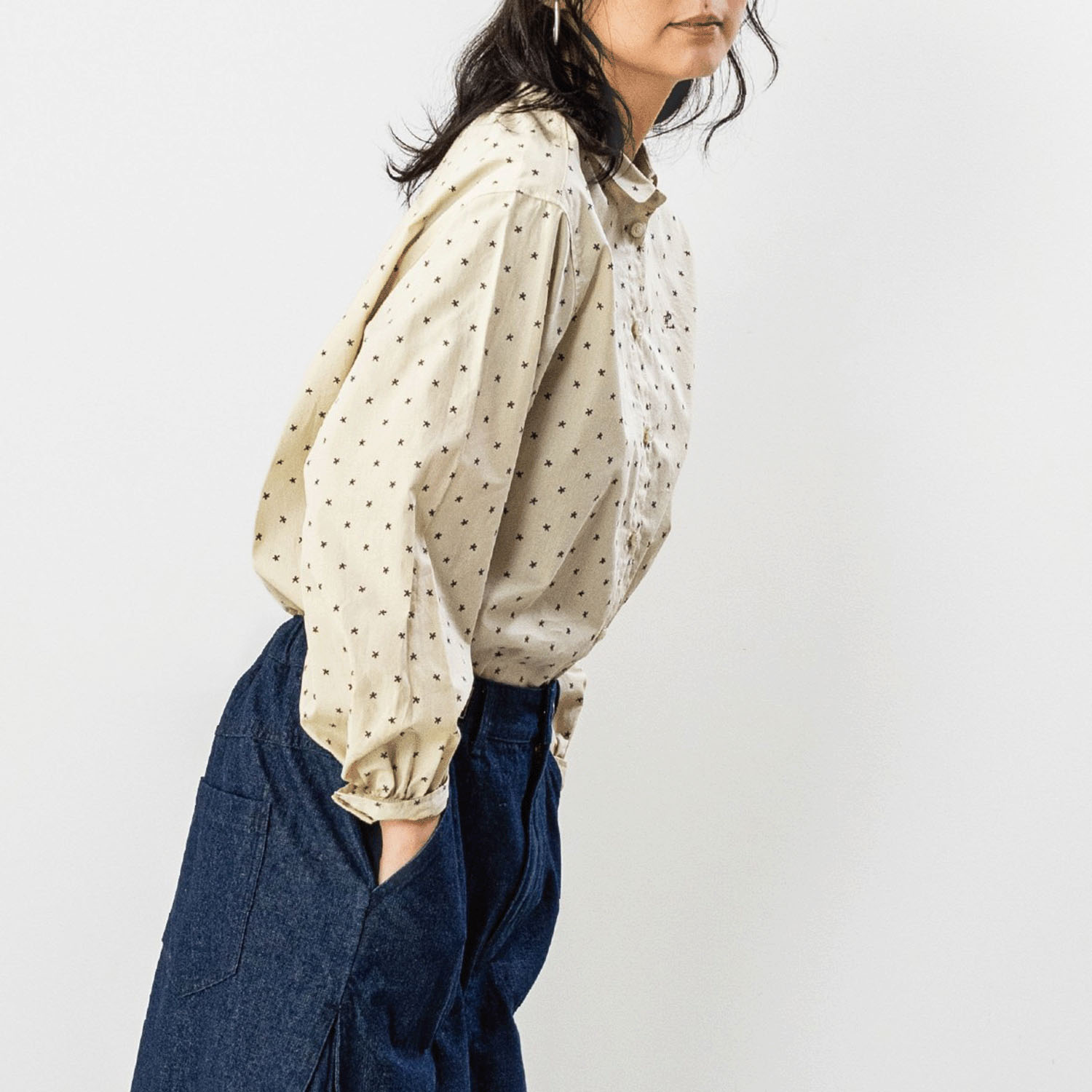 Northern Truck 小花柄ギャザーブラウス