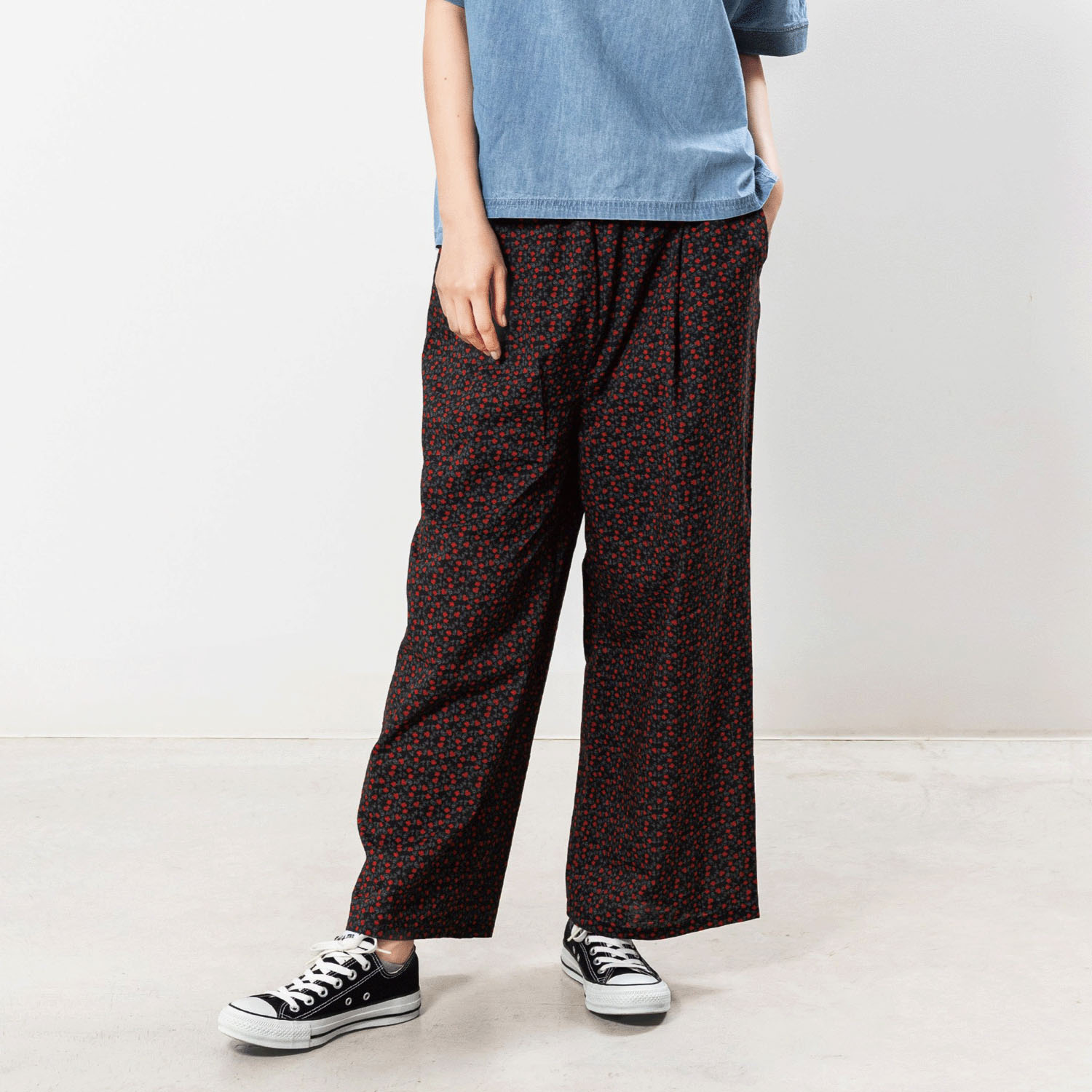 Northern Truck フラワープリントワイドパンツ - 画像2