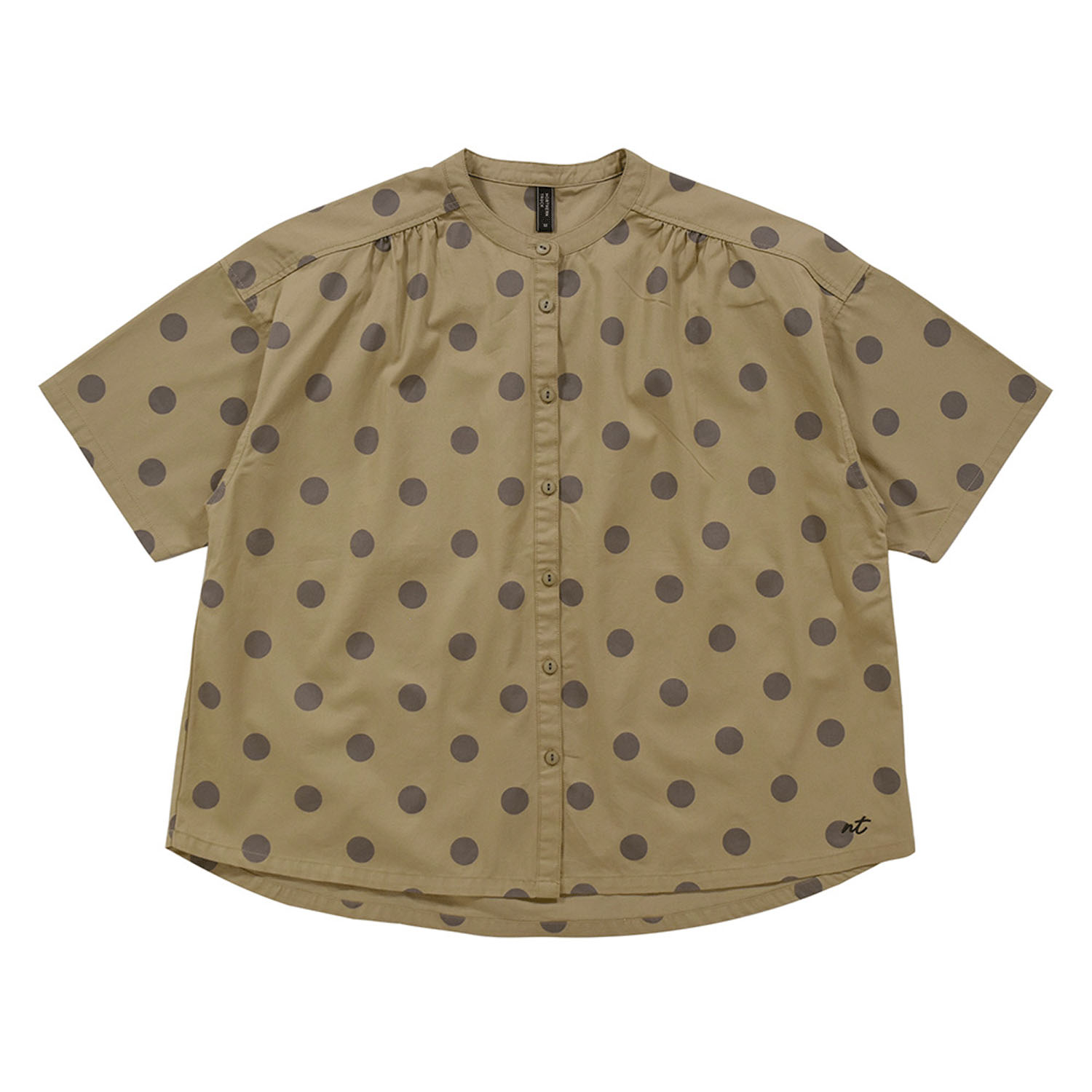 Northern Truck ドットプリントバンドカラーシャツ
