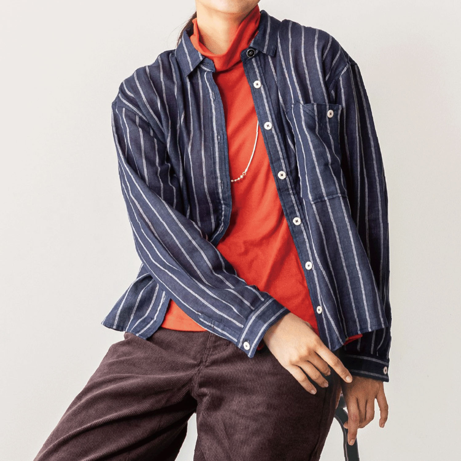 Northern Truck ワークポケットストライプシャツ - 画像13