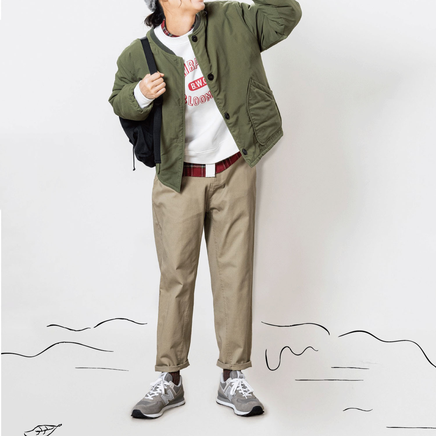 Northern Truck リブカラー中綿入りジャケット - 画像7