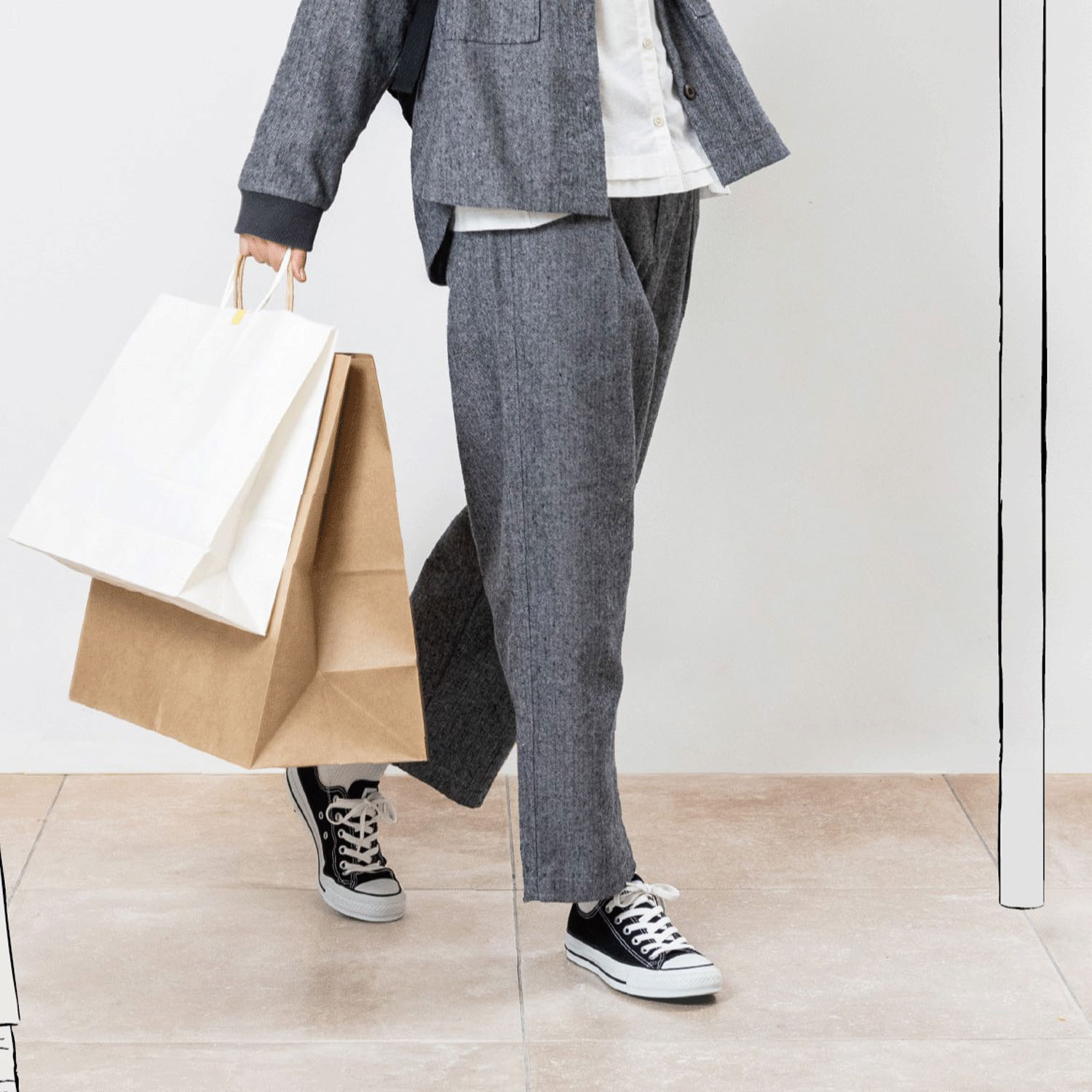 Northern Truck フロントタックストレートパンツ - 画像3