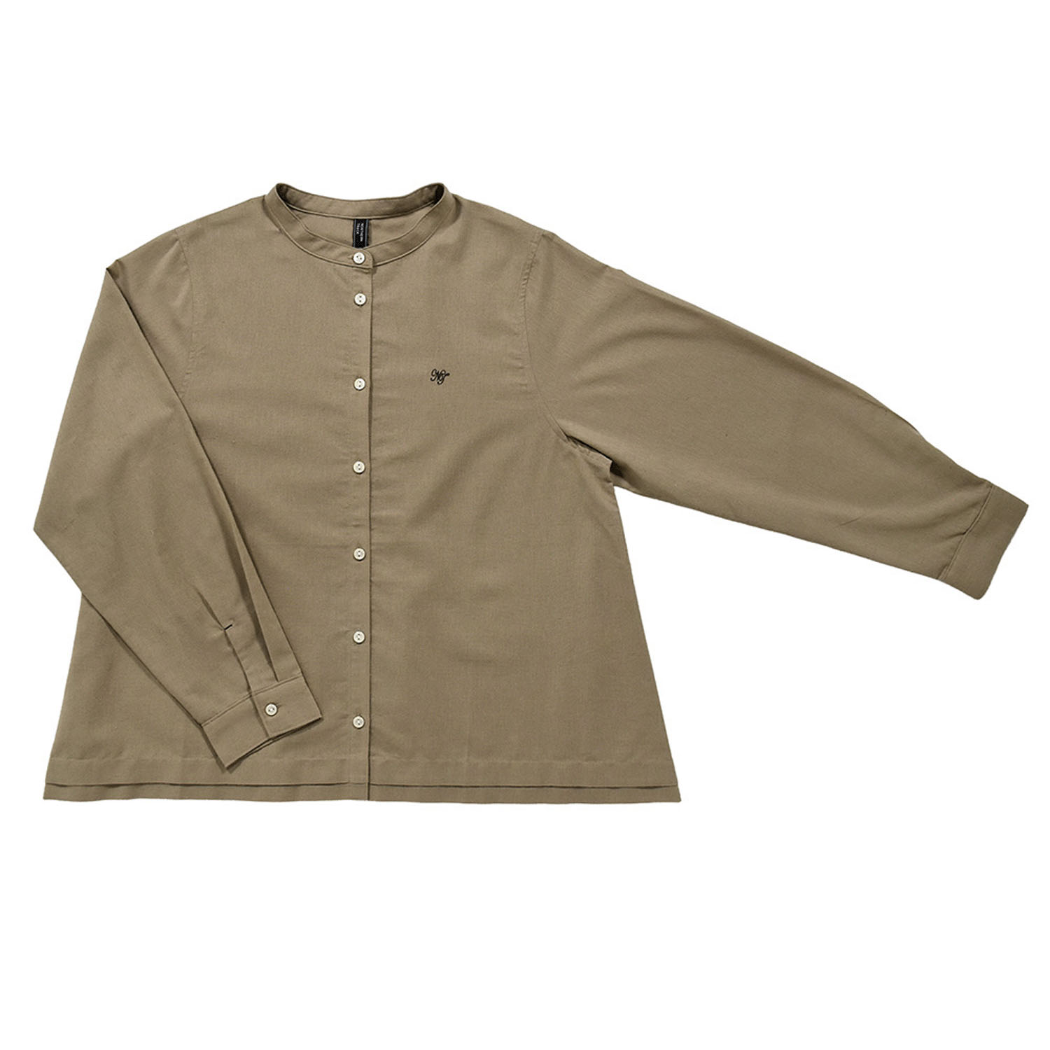 Northern Truck 裾タックバンドカラーブラウス