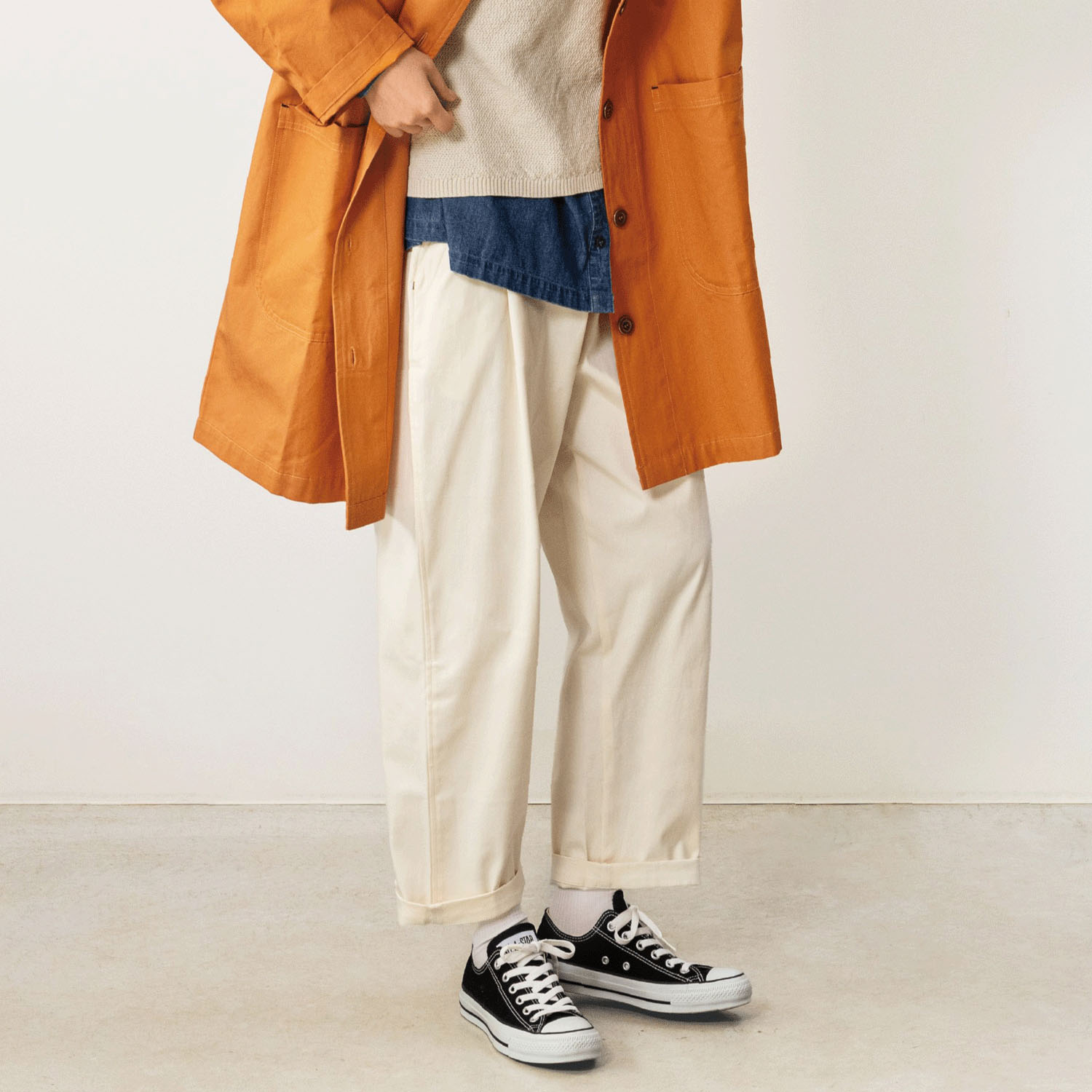 Northern Truck フロントタックテーパードパンツ