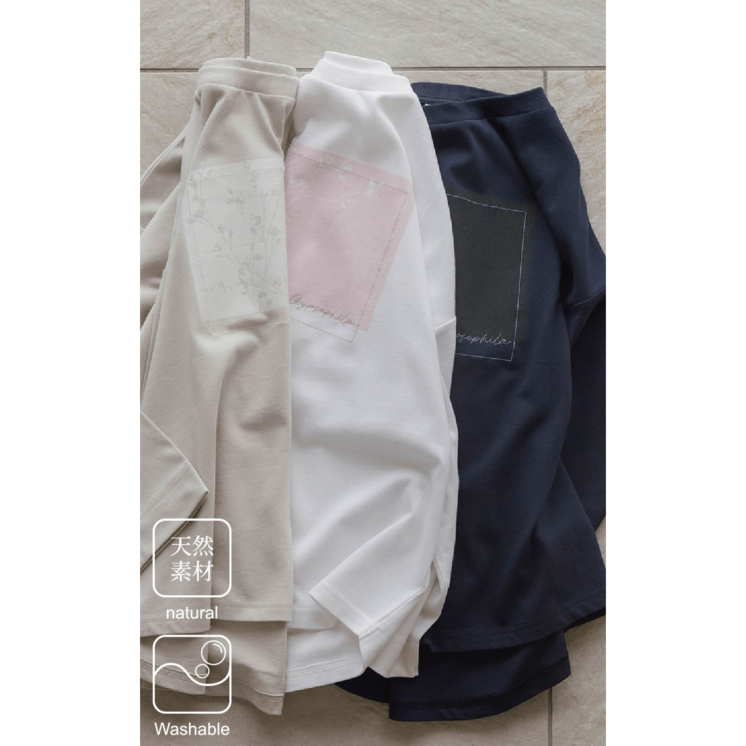 LILASIC シルエットフラワープリントプルオーバー - 画像2