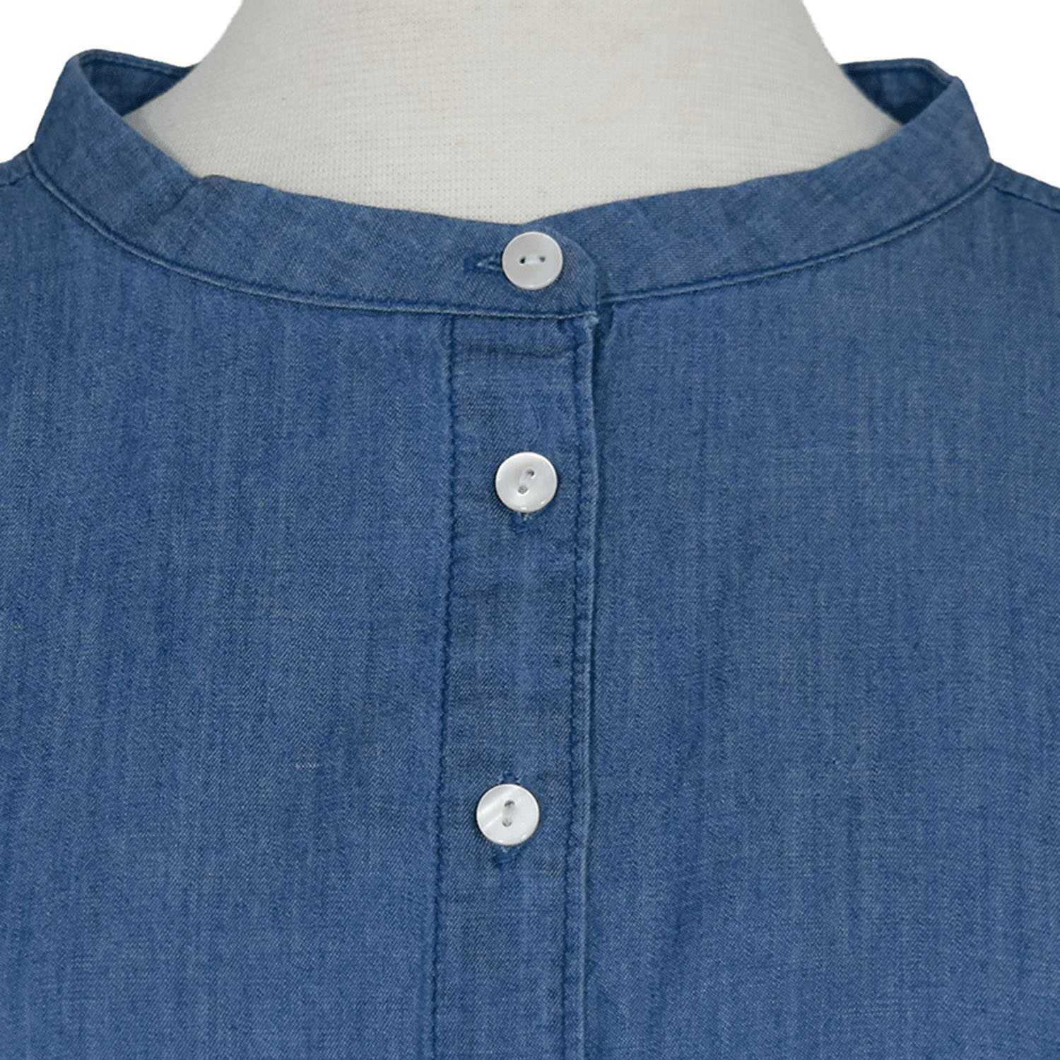 LILASIC エアリーデニムギャザーブラウス - 画像6