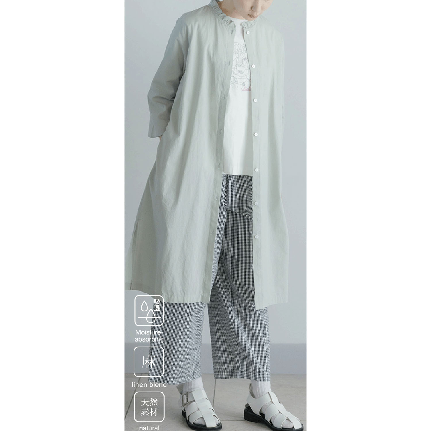 LILASIC コットンリネンワンピース - 画像12