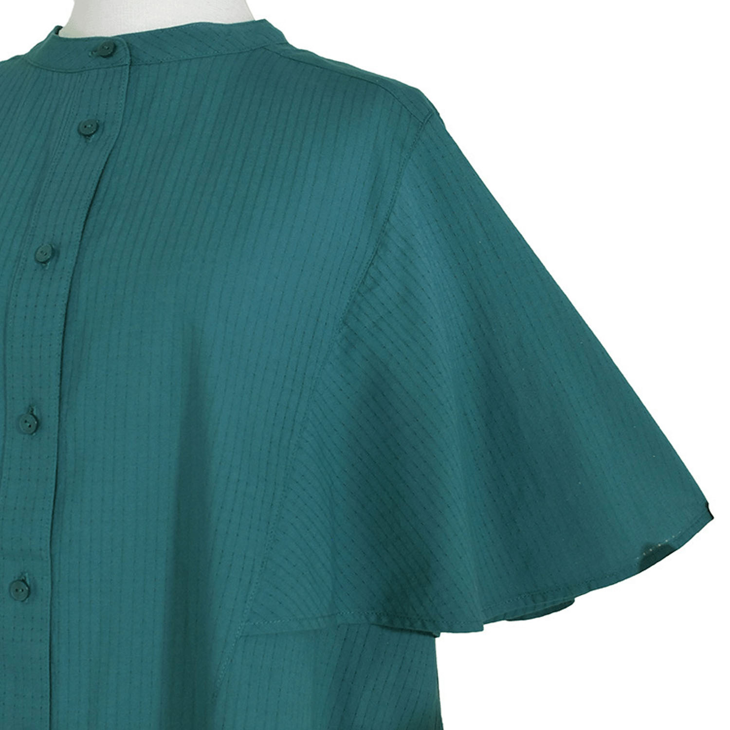 LILASIC アキハチェックフレアスリーブブラウス - 画像11