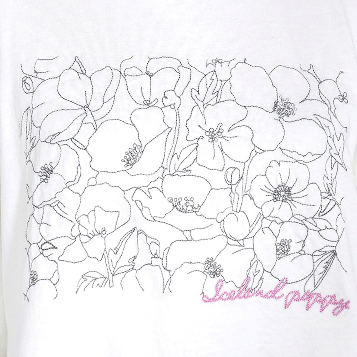 LILASIC フラワーエンブロイダリーTシャツ - 画像5