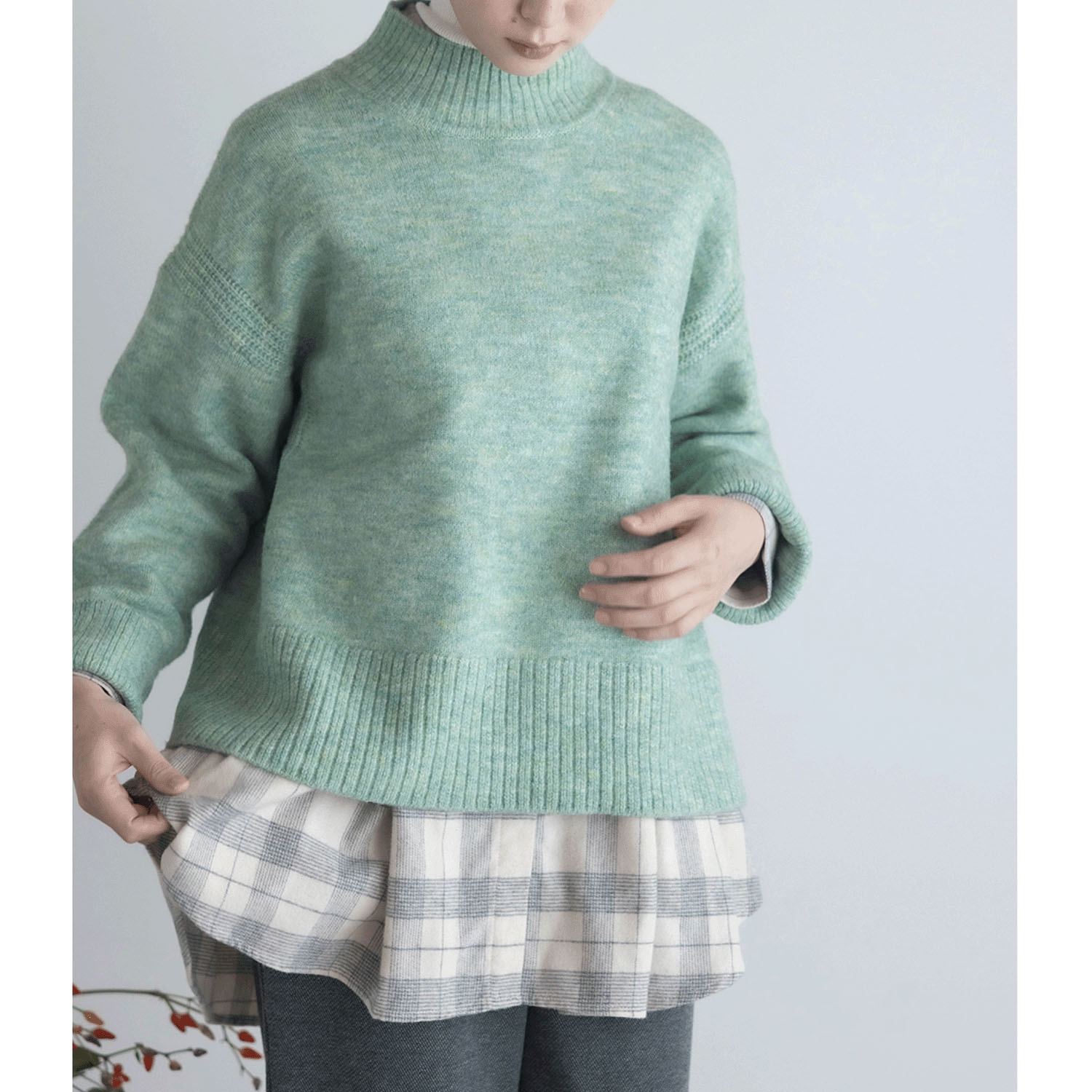 LILASIC MIXメランジニットプルオーバー - 画像9