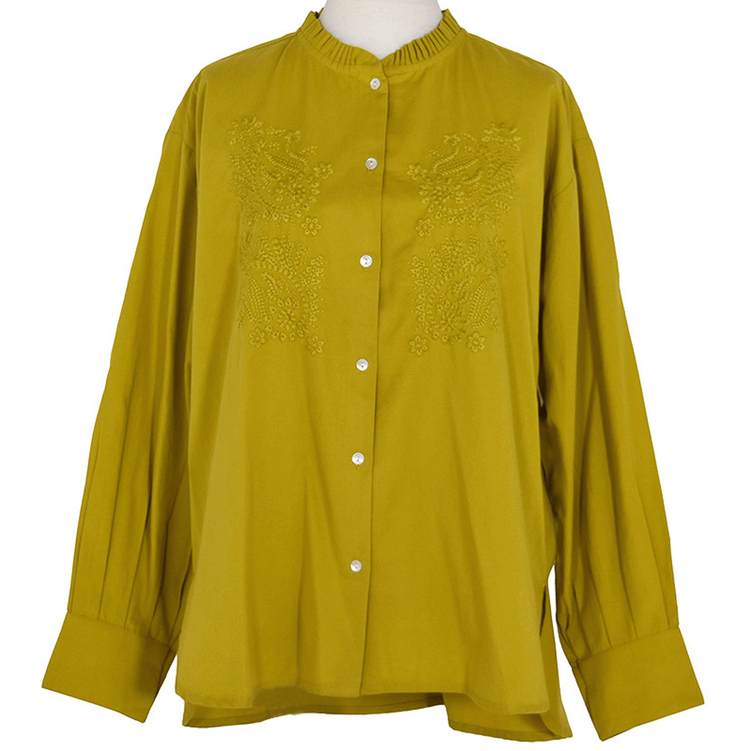 LILASIC フリルカラー刺しゅうブラウス - 画像8