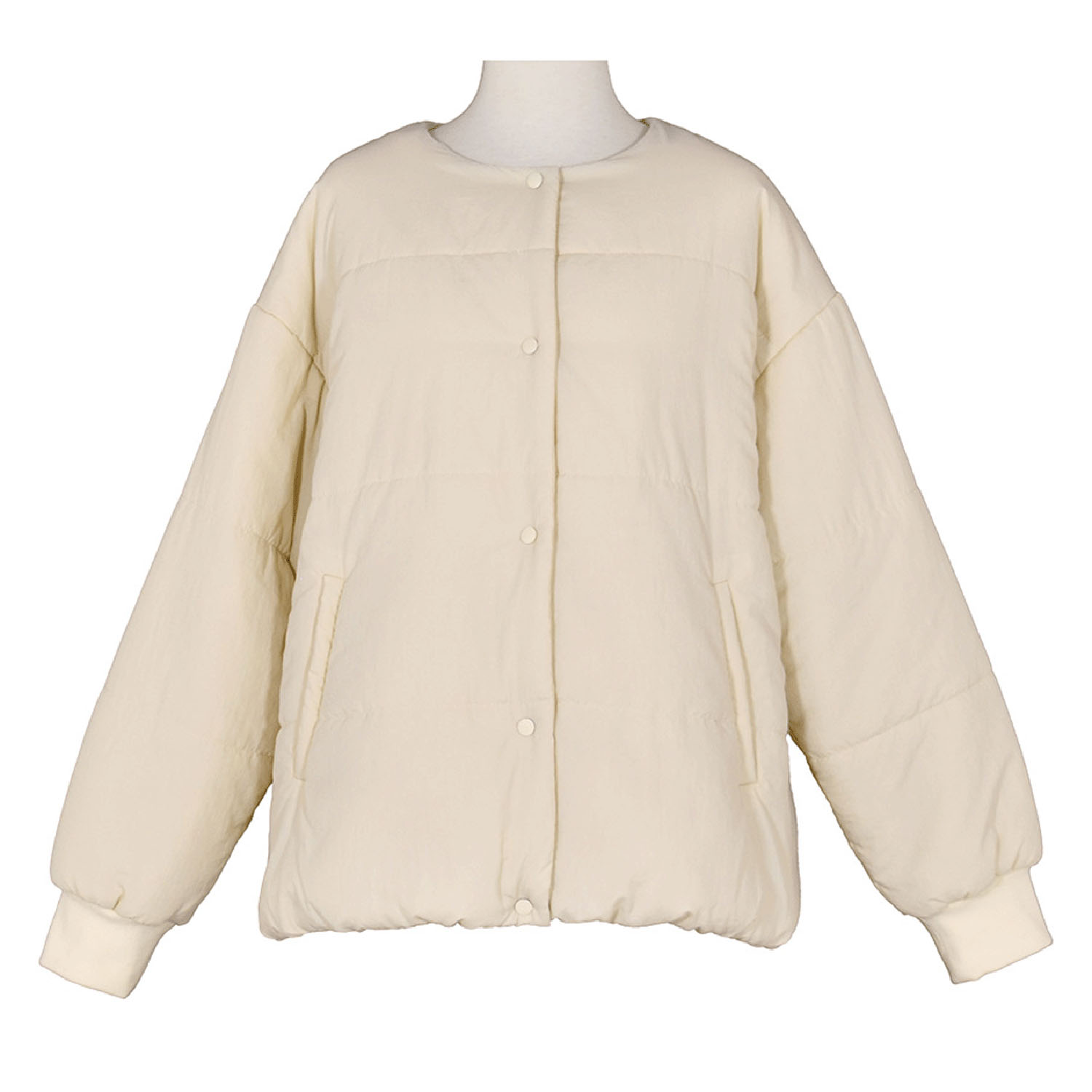 LILASIC ノーカラー中綿コート - 画像13