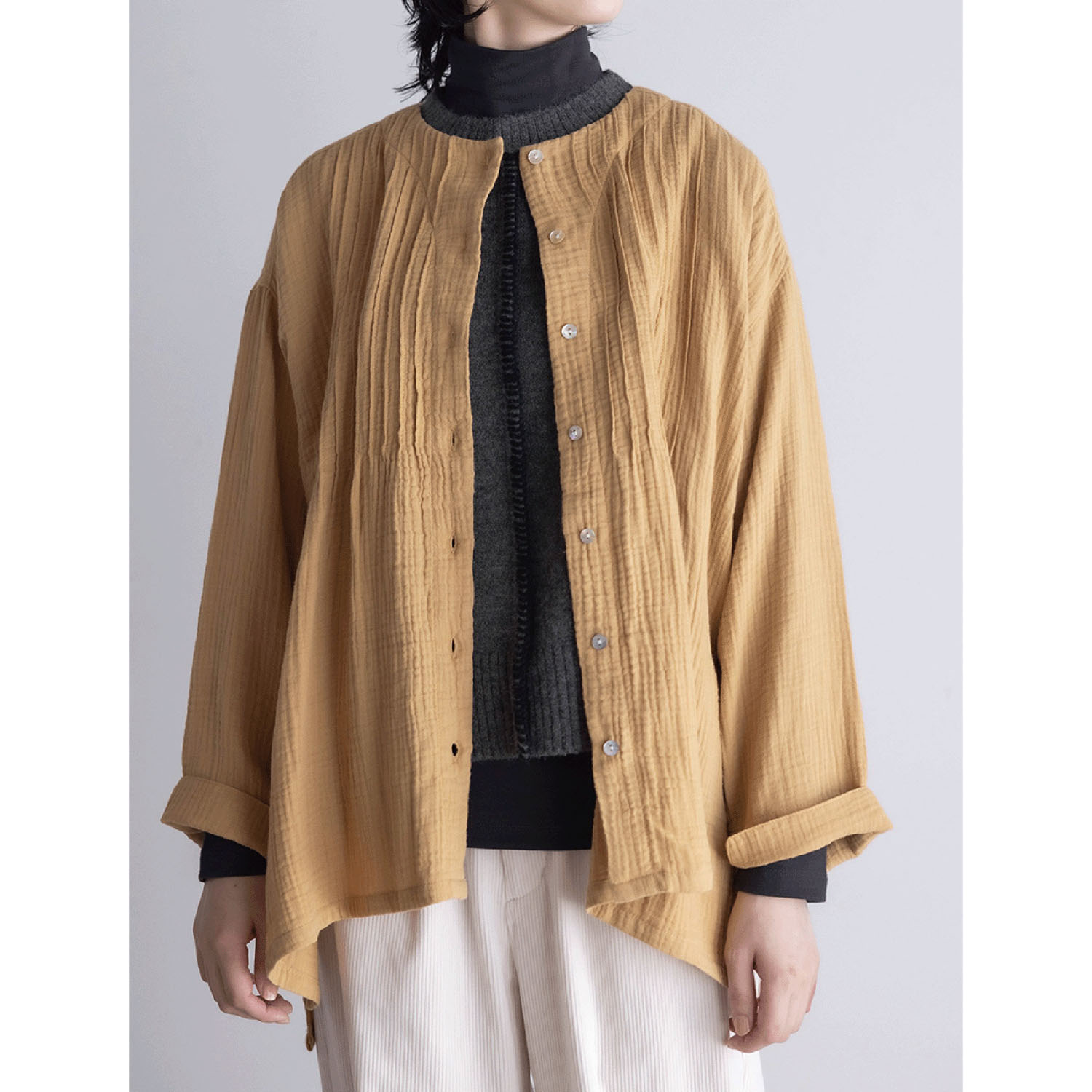 LILASIC ダブルガーゼタックブラウス - 画像6