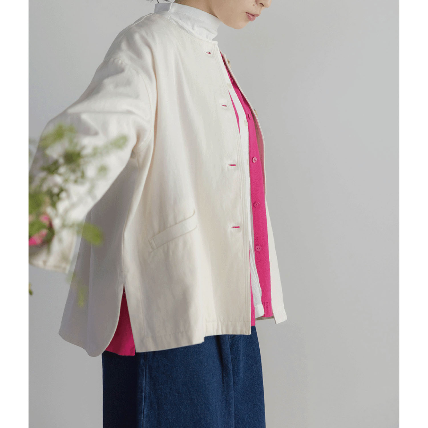 【2月中旬頃入荷予定】LILASIC スラブツイルノーカラーコート