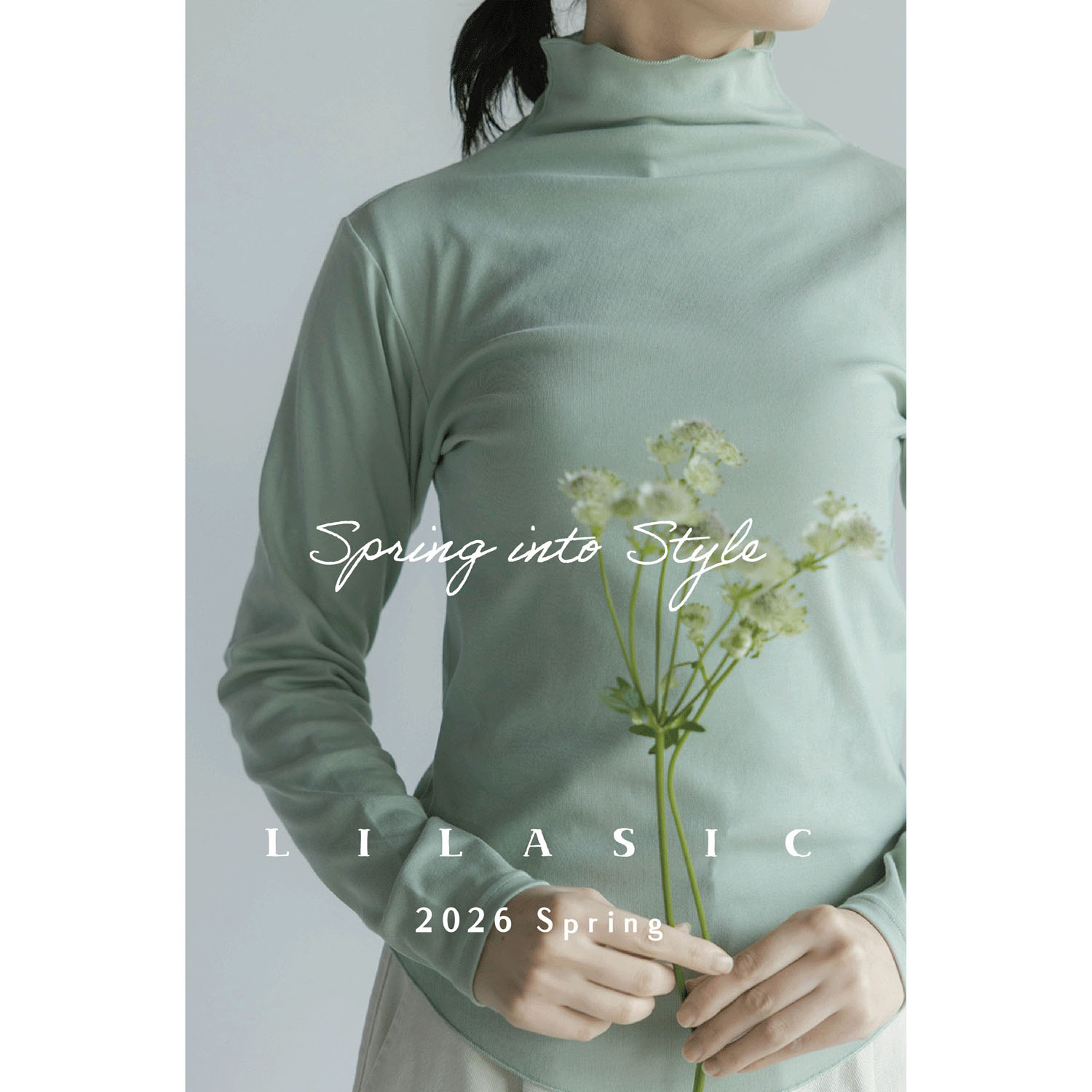 LILASIC ベアフライスボトルネックプルオーバー - 画像1