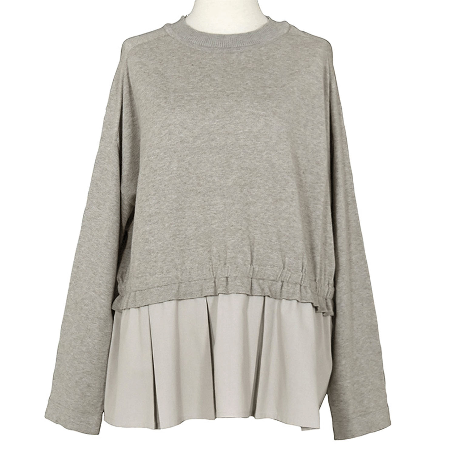 LILASIC コットンリネン布帛コンビプルオーバー - 画像3