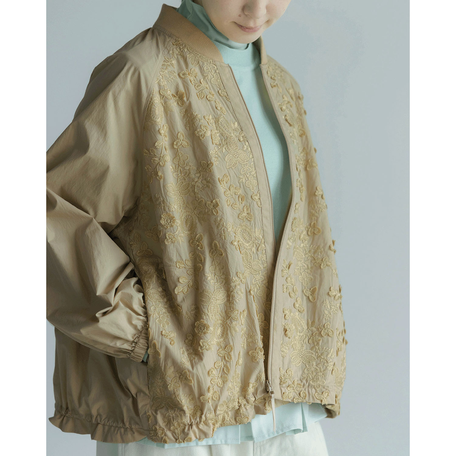 LILASIC コットンリネン布帛コンビプルオーバー - 画像9