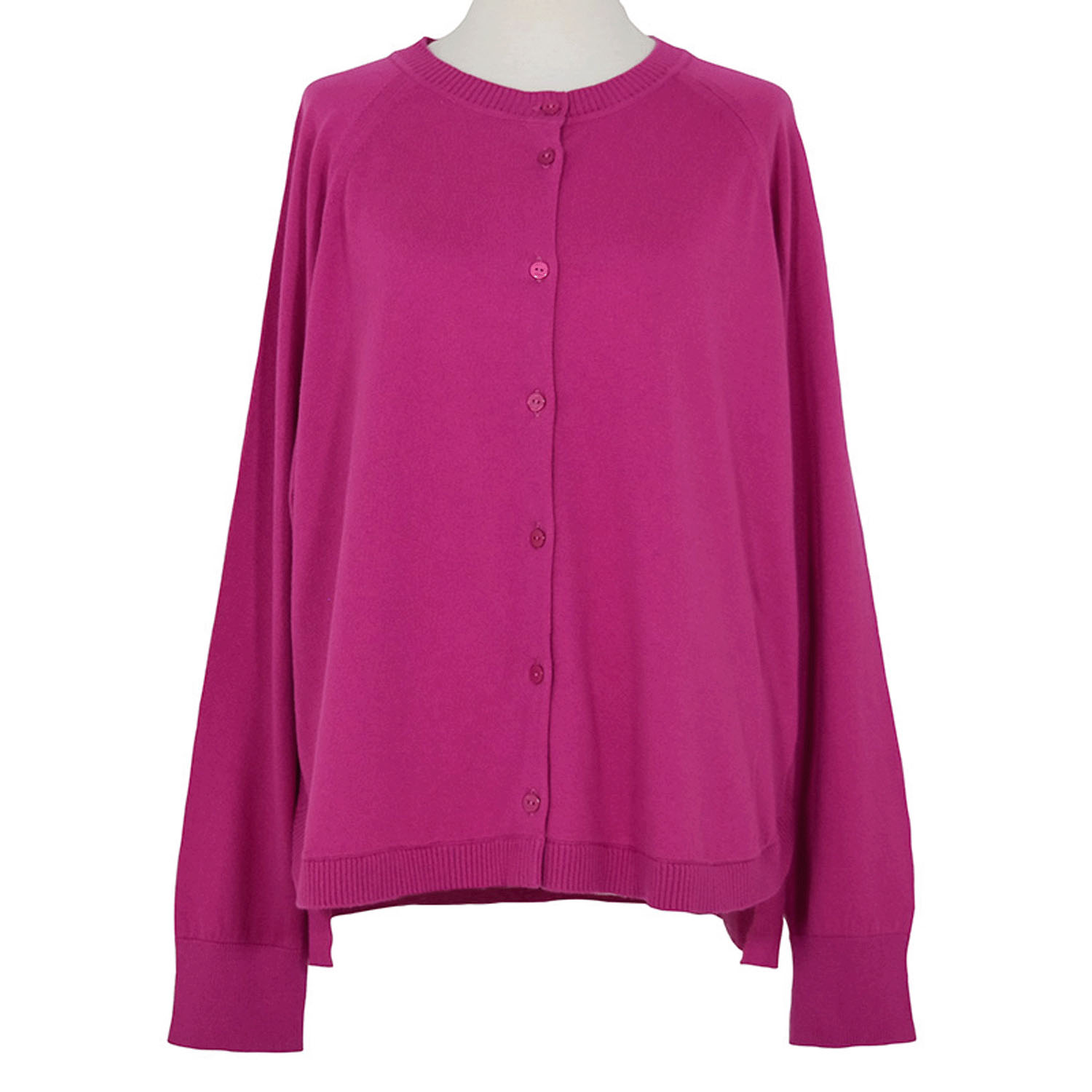 LILASIC コットンシルクラウンドヘムニットカーディガン - 画像6