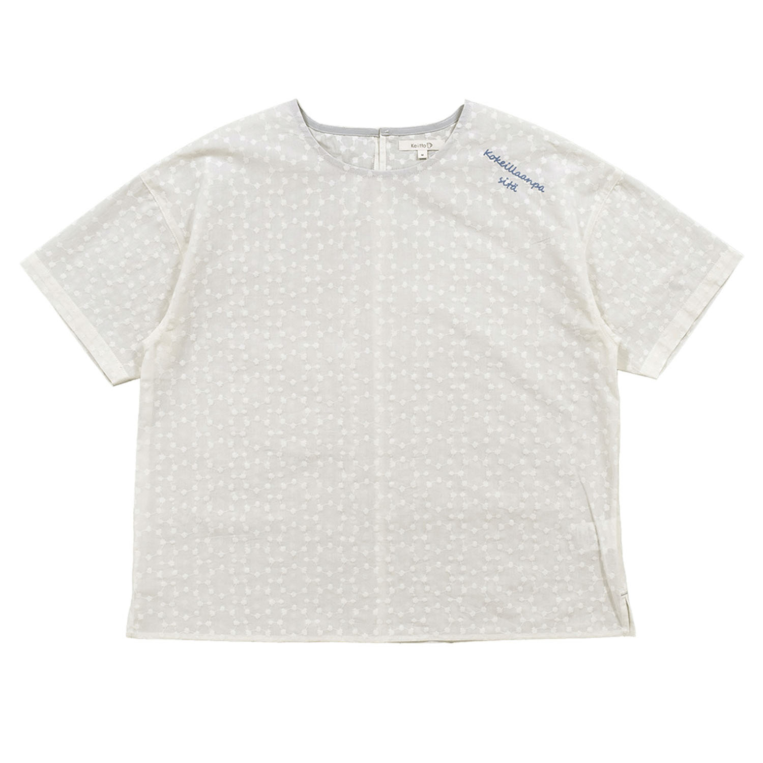 Keitto 刺繍風ドット柄プリントプルオーバー - 画像2