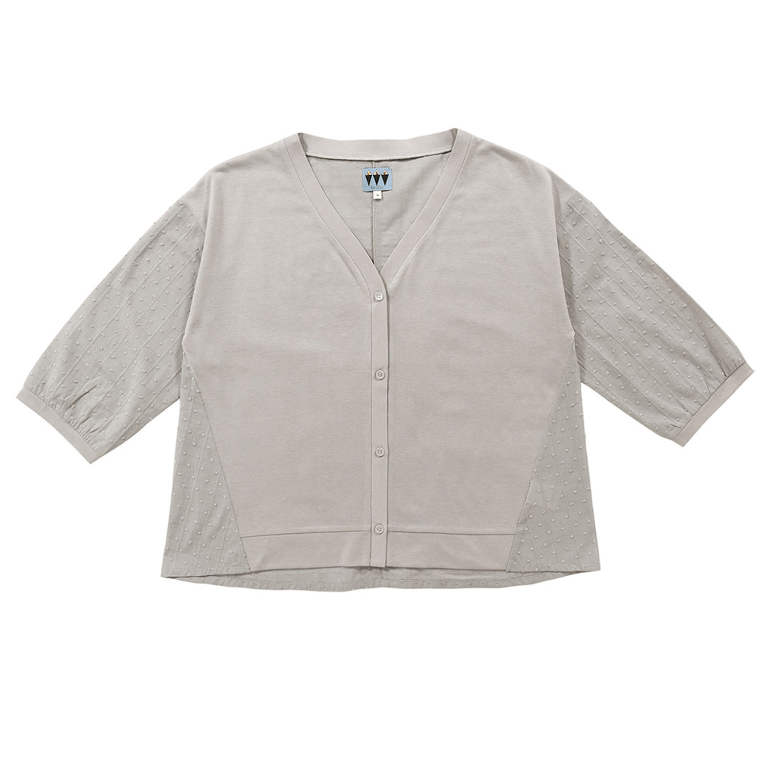 【動画あり】Keitto 布帛切り替えカットカーディガン - 画像2