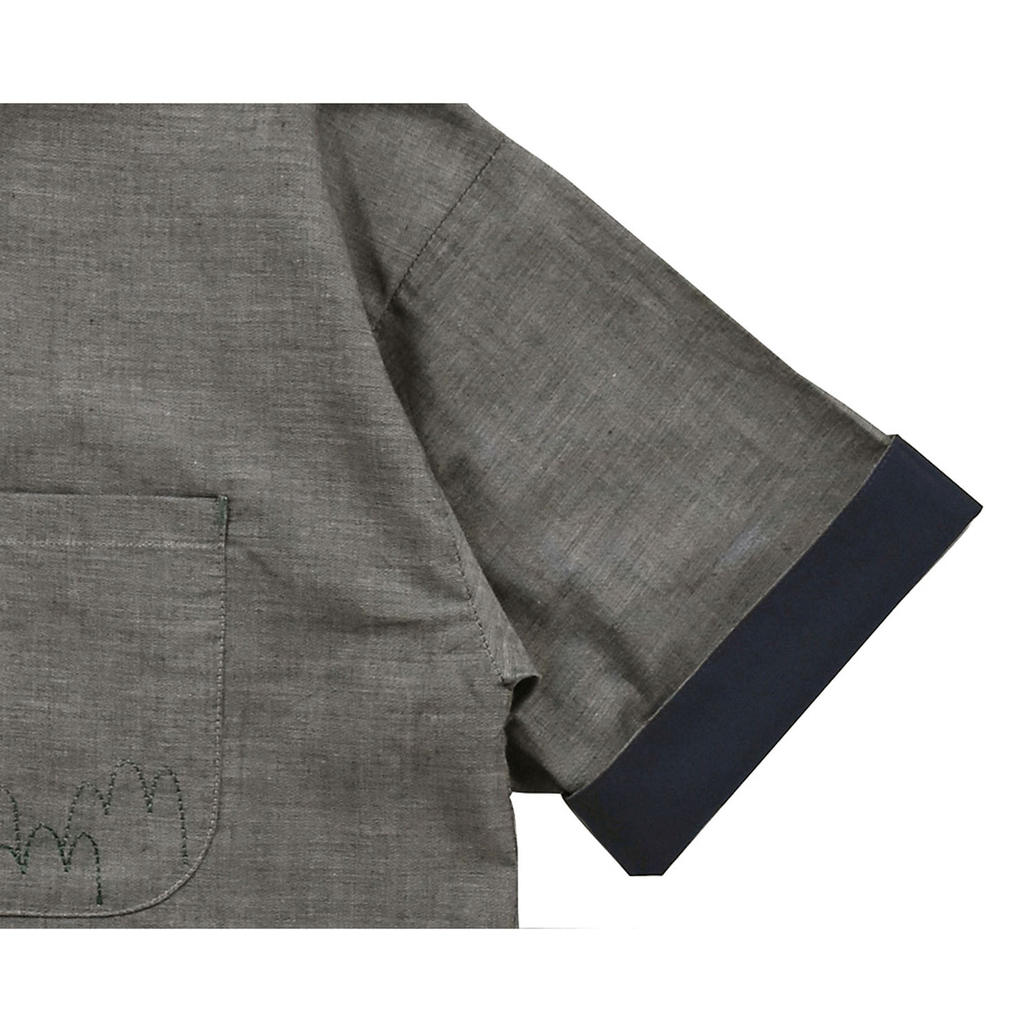 Keitto 山刺繍入り配色襟シャツ - 画像3