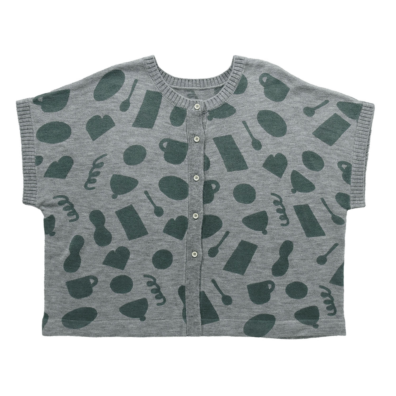 Keitto リュッケなひととき柄プリントベスト