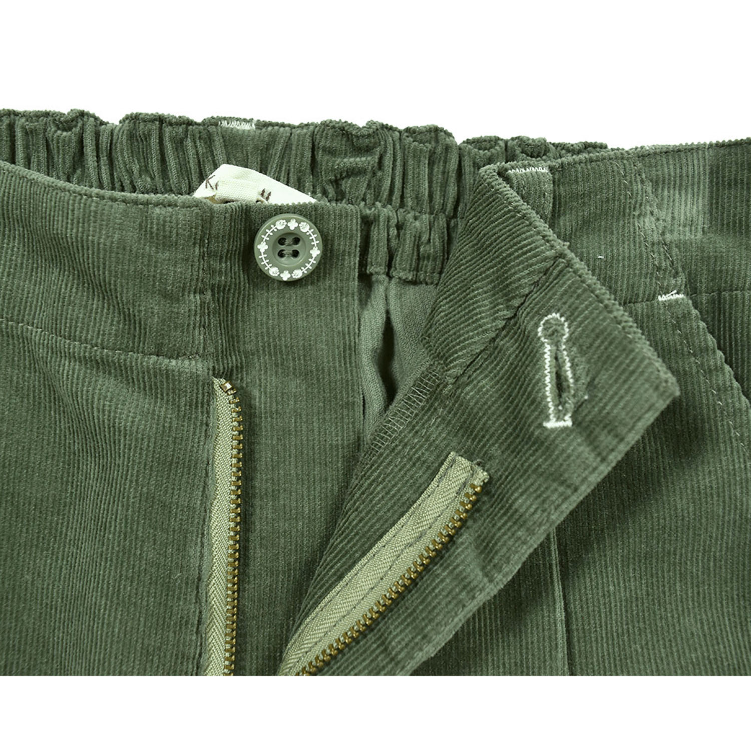 Keitto 刺し子風刺繍入りストレートパンツ - 画像10