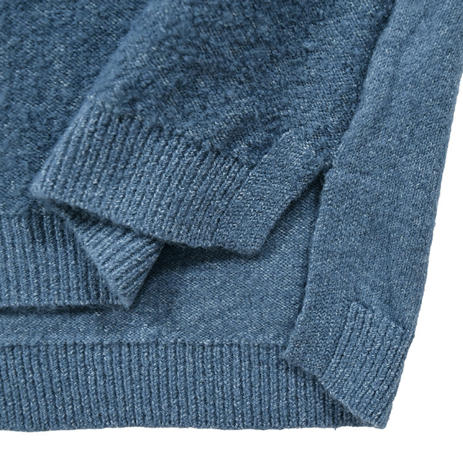 Keitto 編地切り替えブランケットステッチ入りニットプルオーバー - 画像14