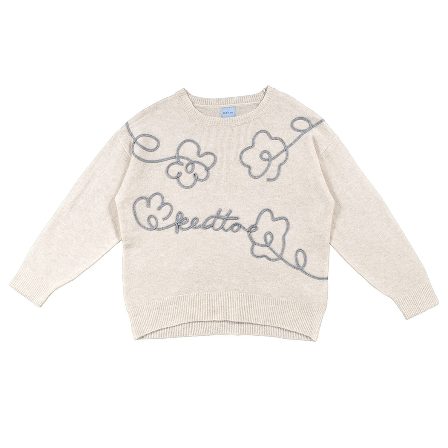 Keitto つながるお花のコード刺繍ニットプルオーバー - 画像4