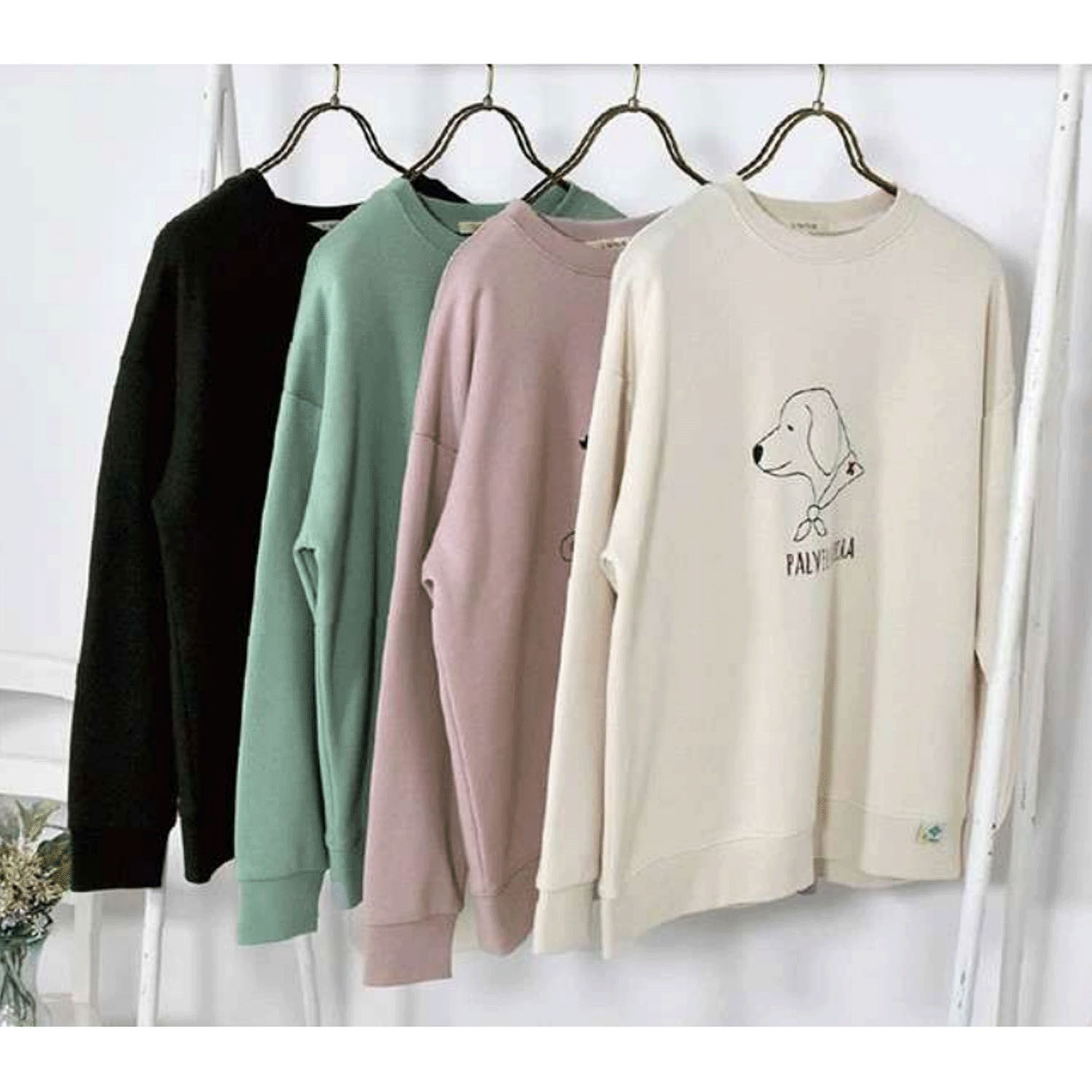 Keitto 楽器＆介助犬刺繍スウェットプルオーバー