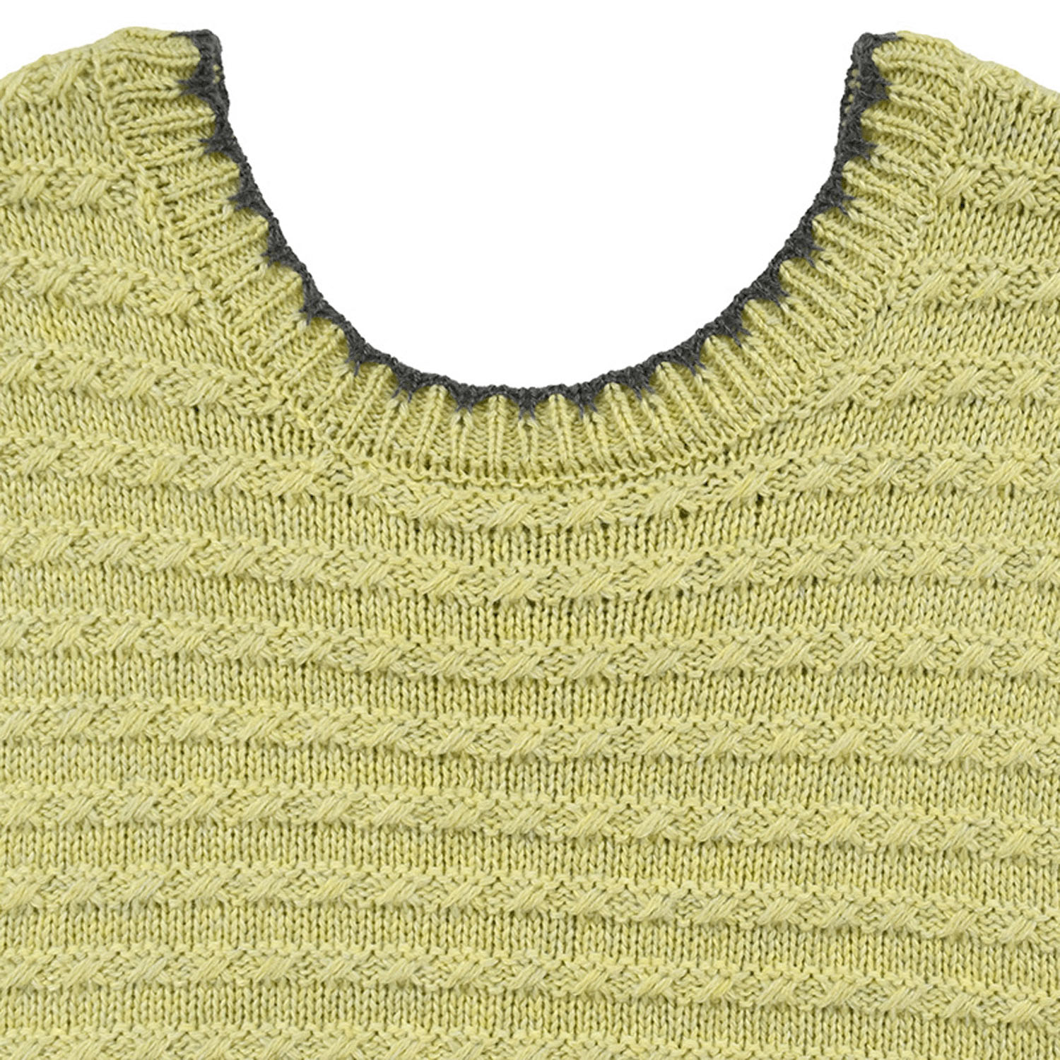 Keitto ブランケットステッチ入り前後着用ニットベスト - 画像6