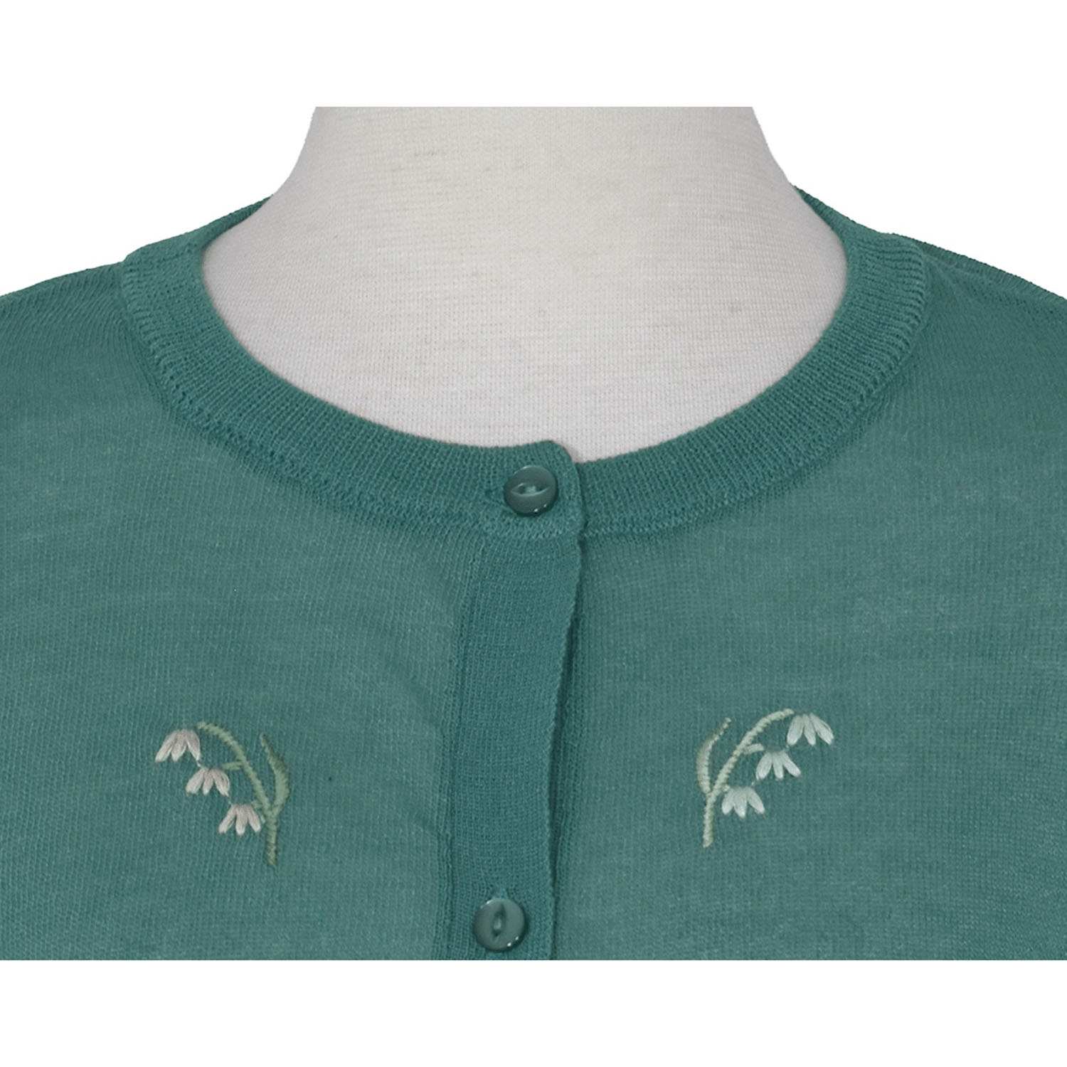 Keitto 草花刺繍シアーニットカーディガン - 画像7