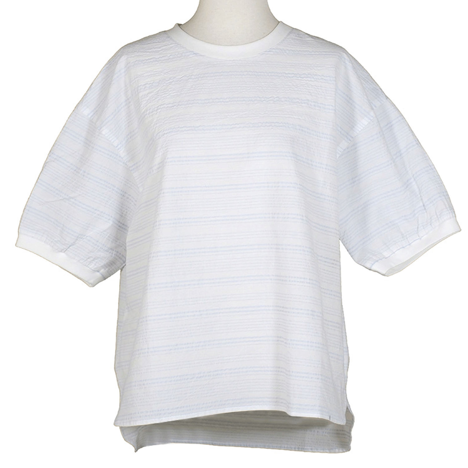 Keitto プレート付きボーダーTブラウス - 画像2