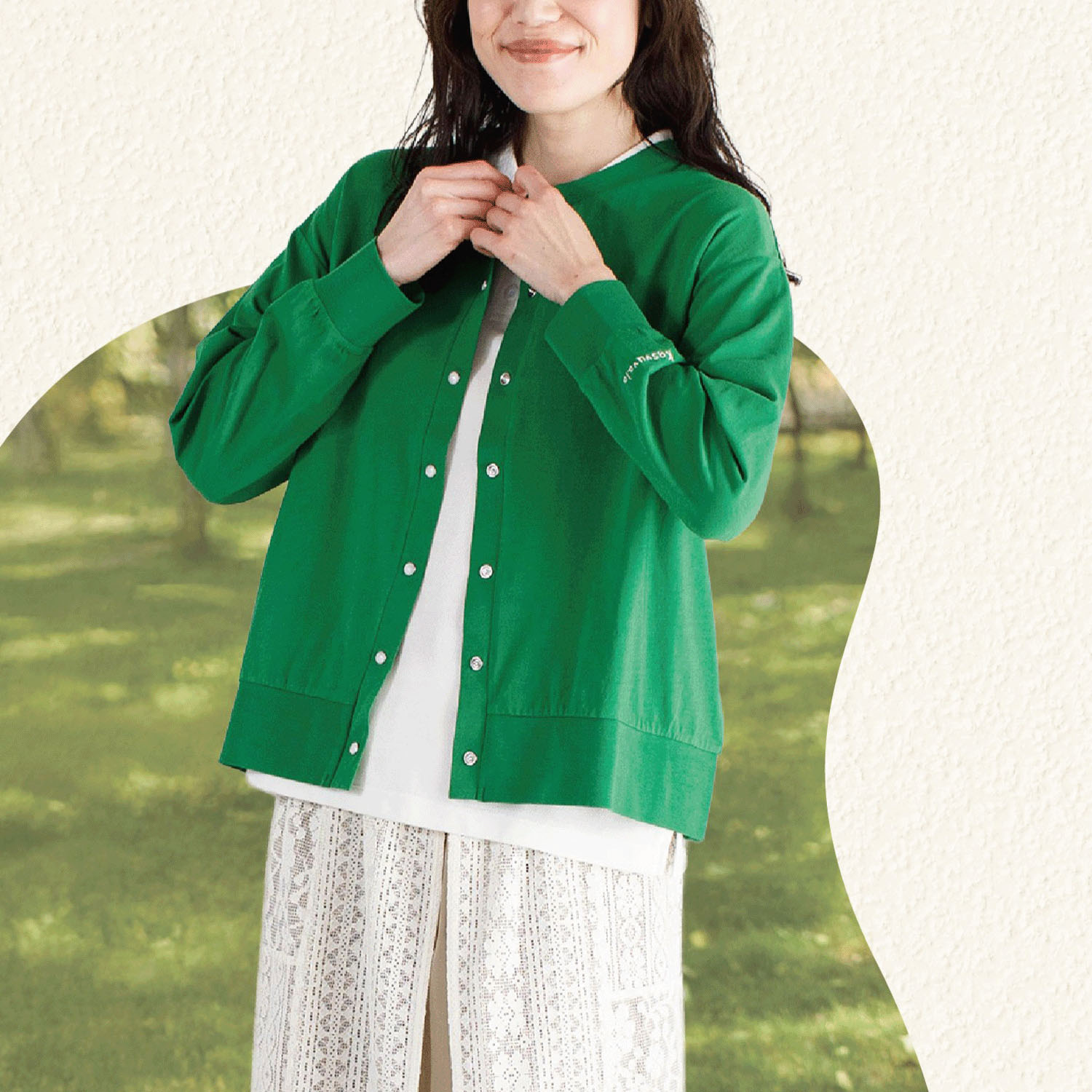 Keitto ドットボタンカーディガン