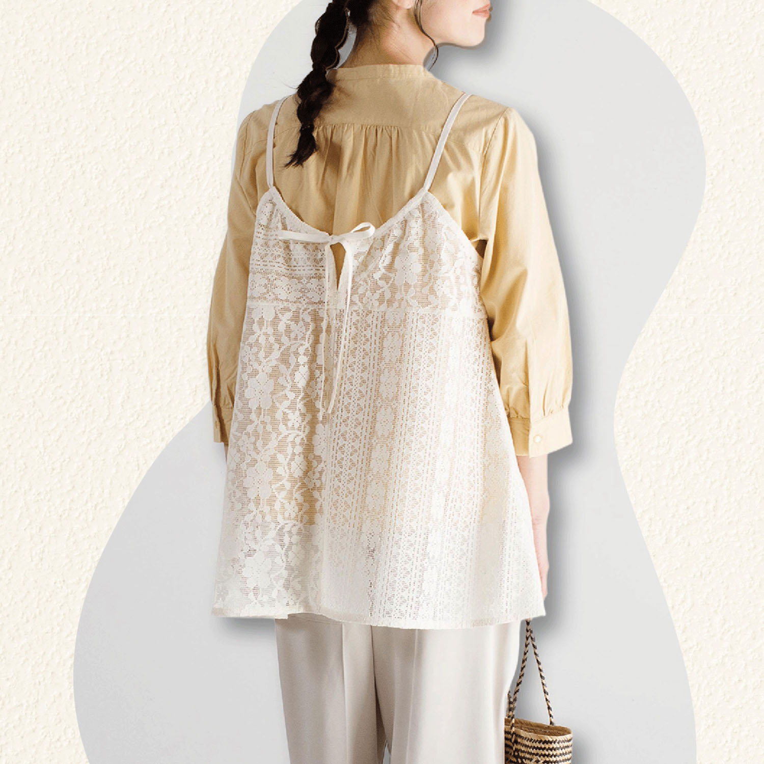 Keitto レース＆ドットキャミソール - 画像6