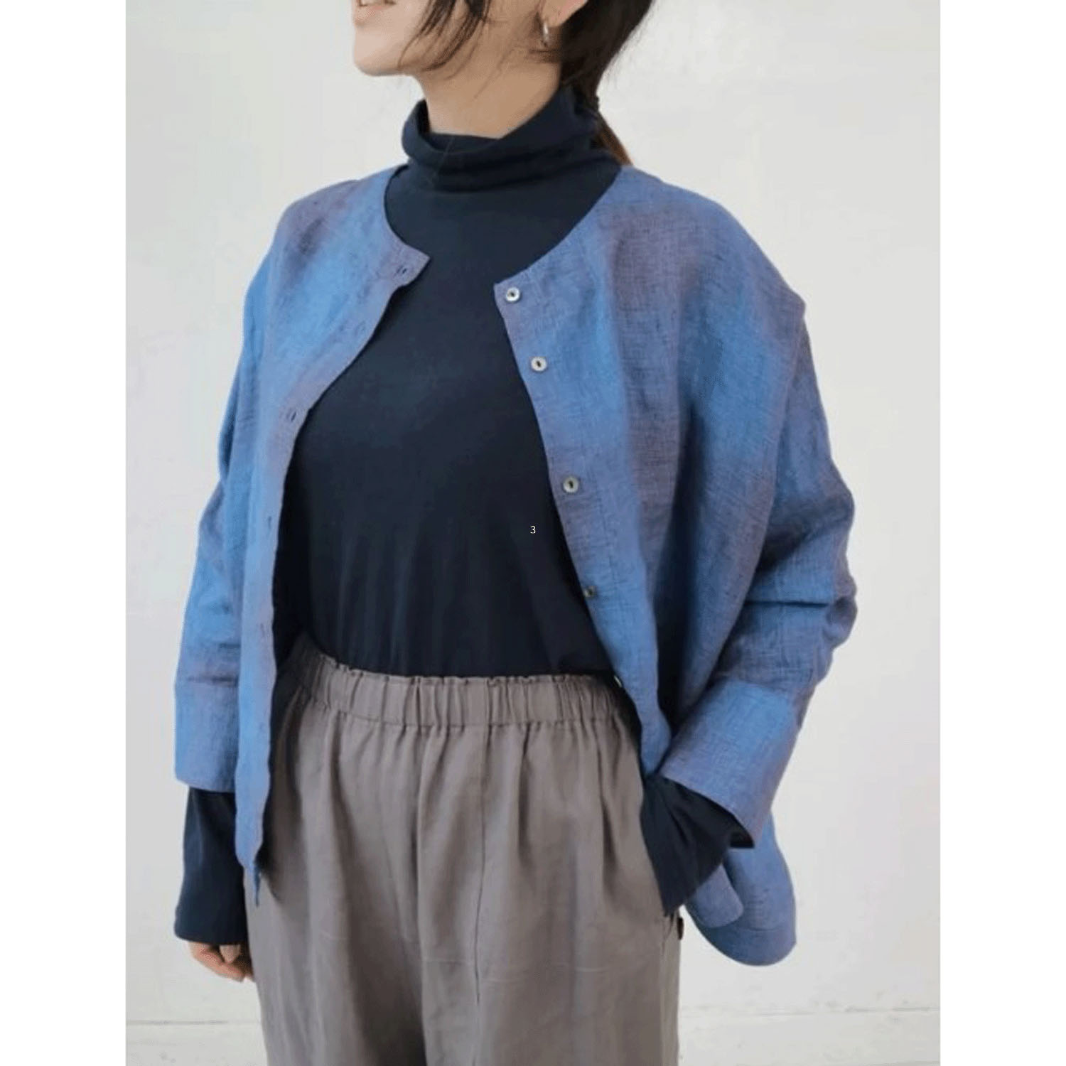 YARRA エコリバイバルタートルプルオーバー - 画像16