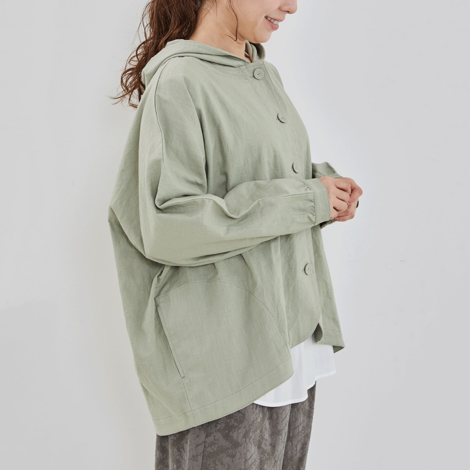 【Insta Live】YURK geniet van フードバルーンジャケット - 画像6