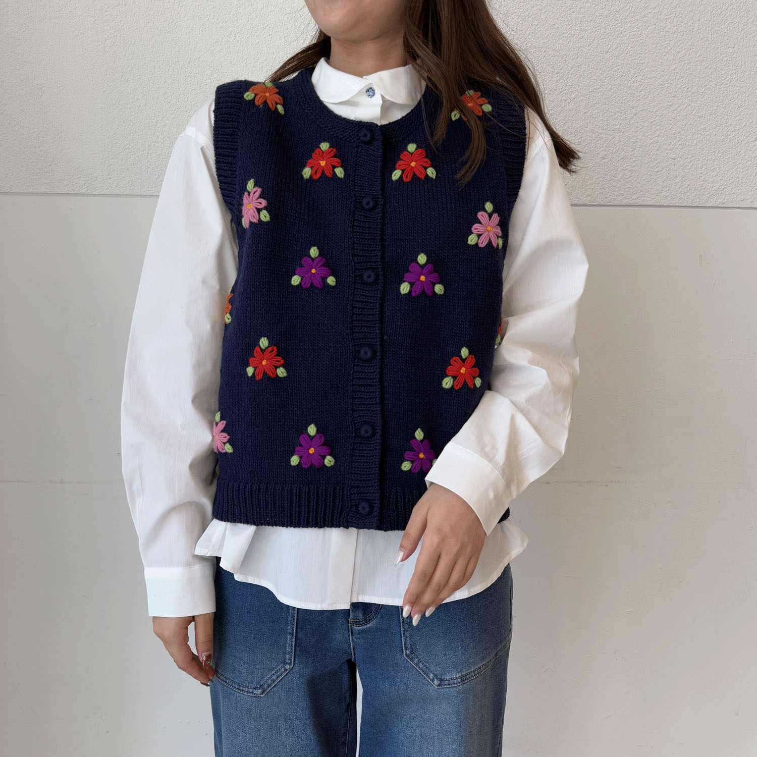 【Insta Live】ESTELLE 花柄クルーネックベスト - 画像11