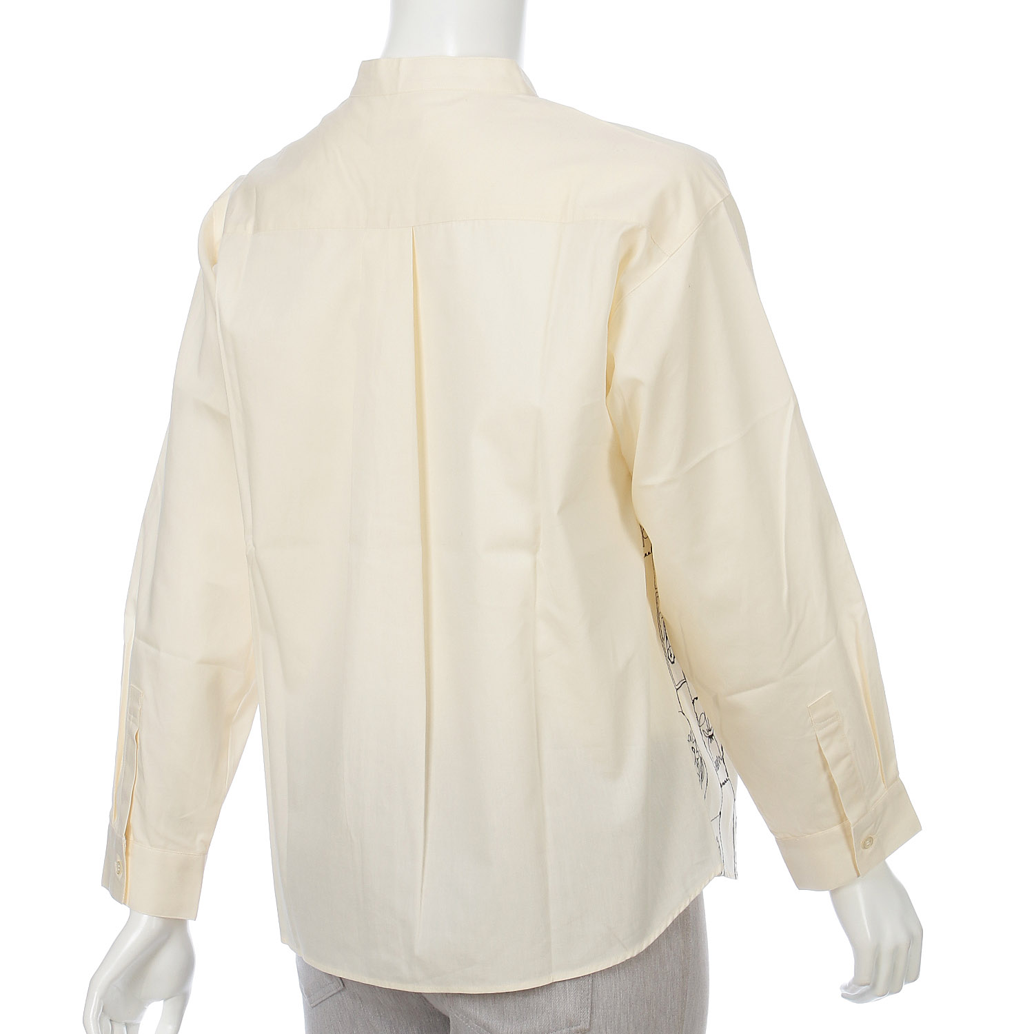 Parkes  刺繍柄バンドカラーシャツ - 画像4