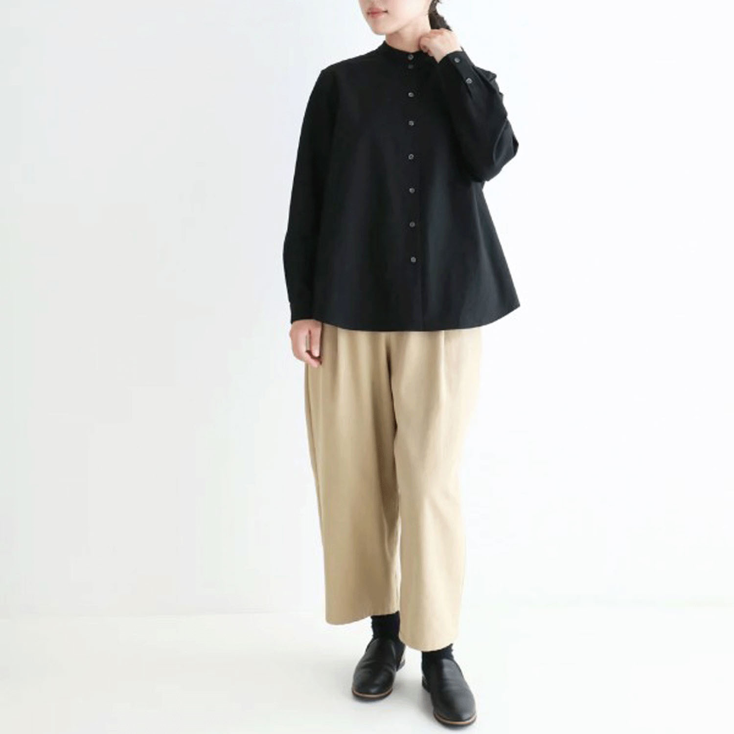 【お取り寄せ】pot－pourri 定番エームスタンドカラーシャツ - 画像9