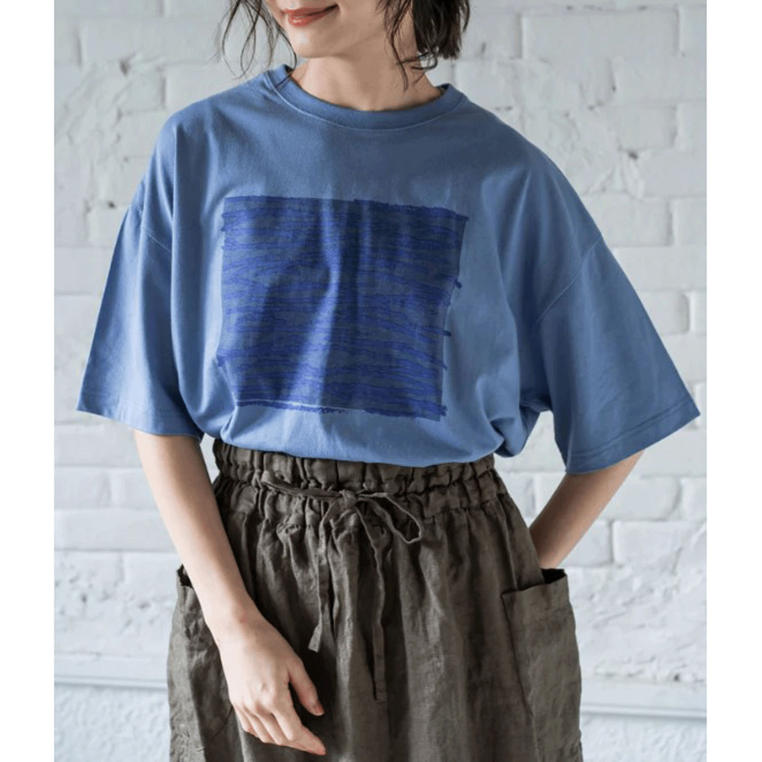 YARRA ハンドペイントプリントTEE