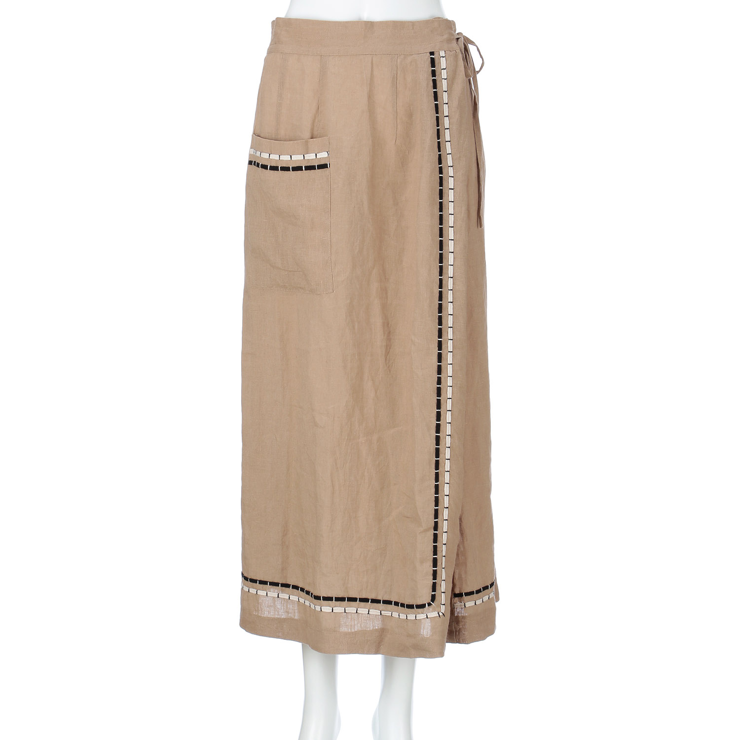 doux bleu インドリネンコード刺繍スカート - 画像7