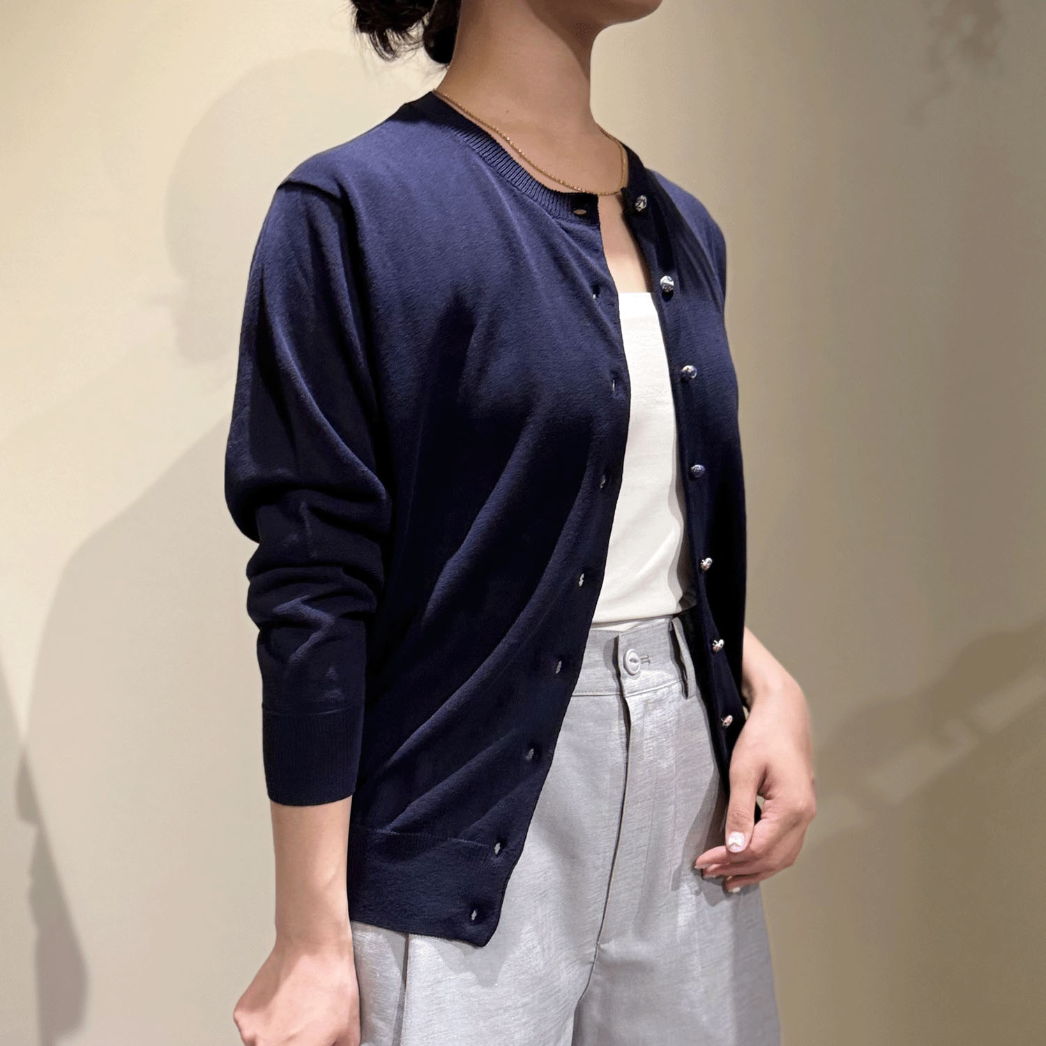 J．Sloane LIBERTYくるみ釦カーディガン - 画像9