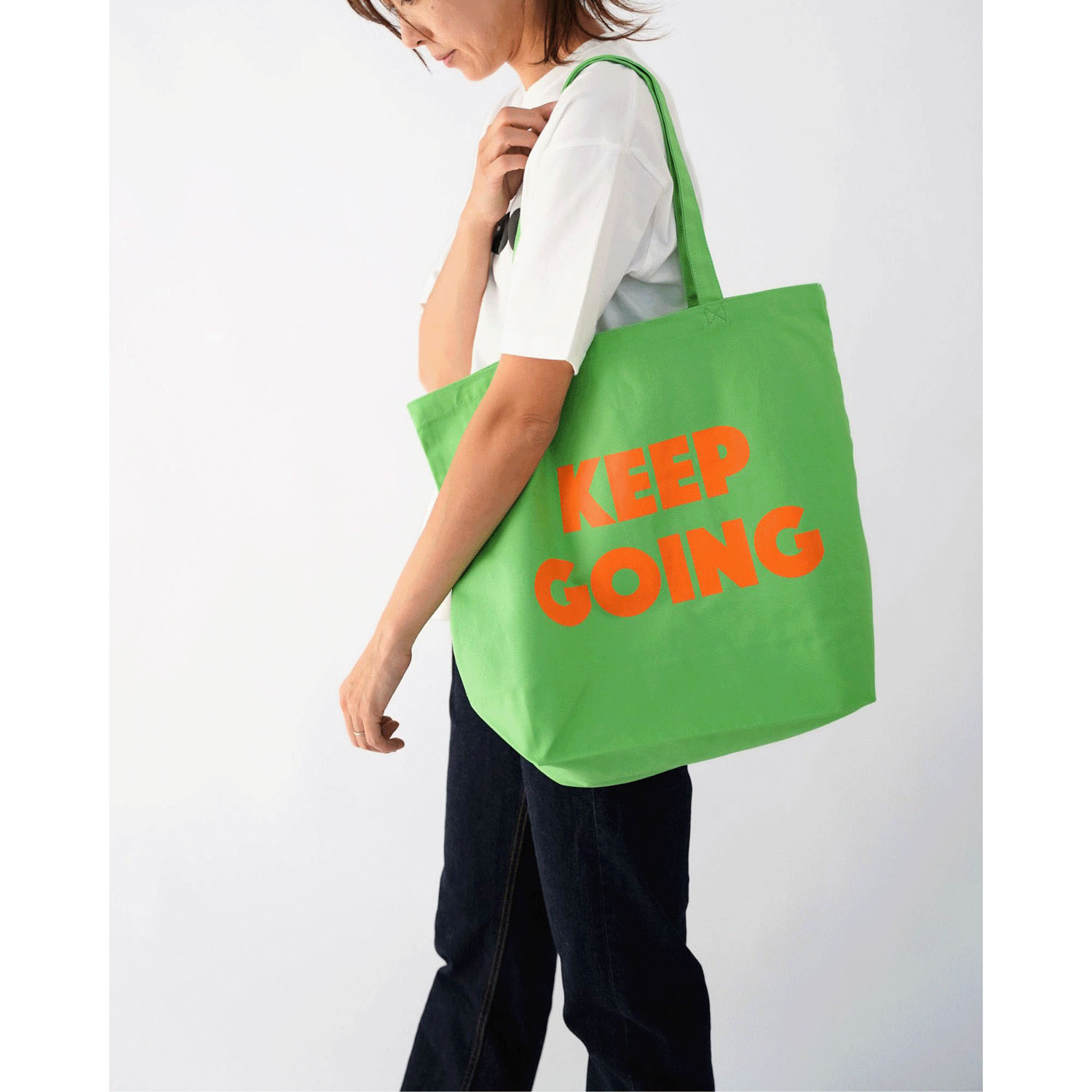 【Insta Live】ciroc キャンバストートバッグ L ”KEEP GOING” - 画像1