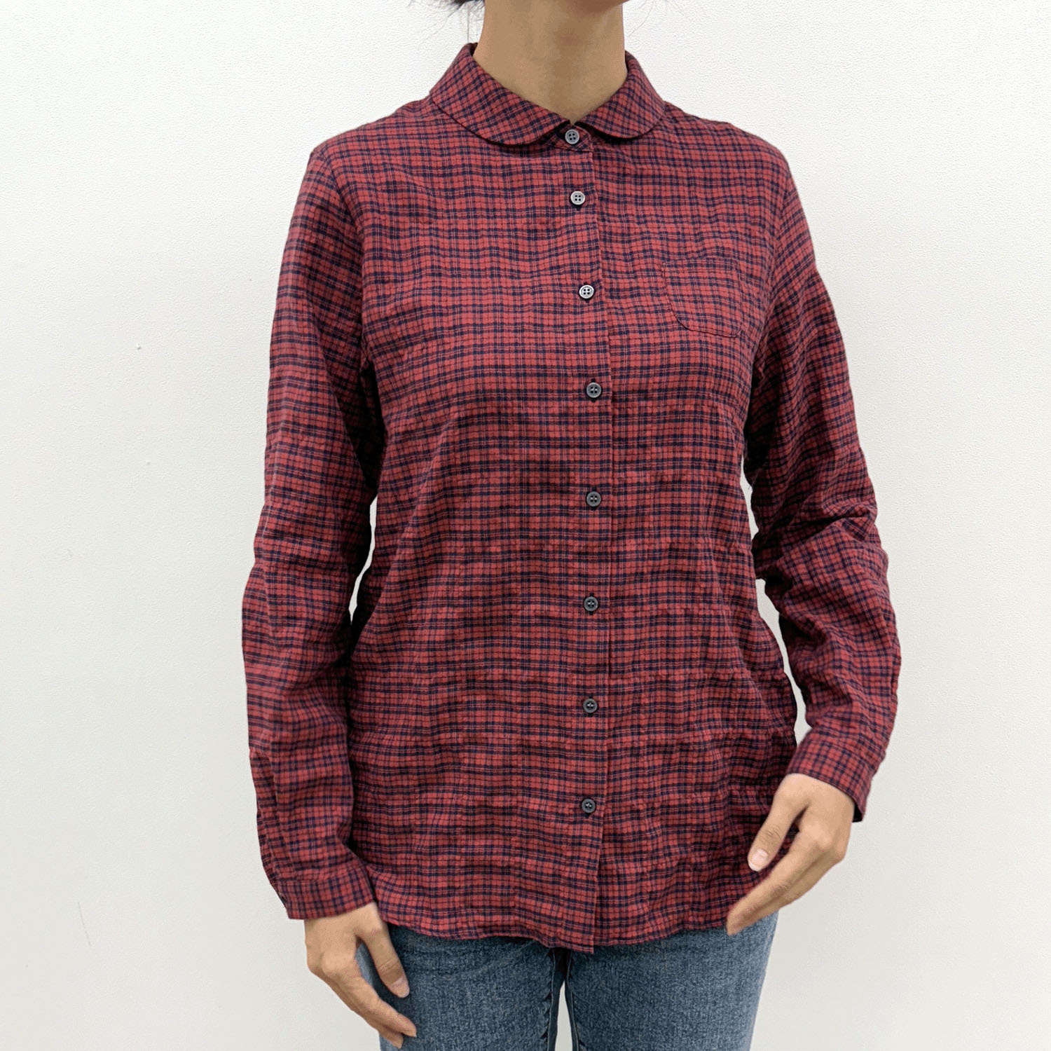 Parkes ヘリンボーンシャーリングチェックシャツ - 画像5